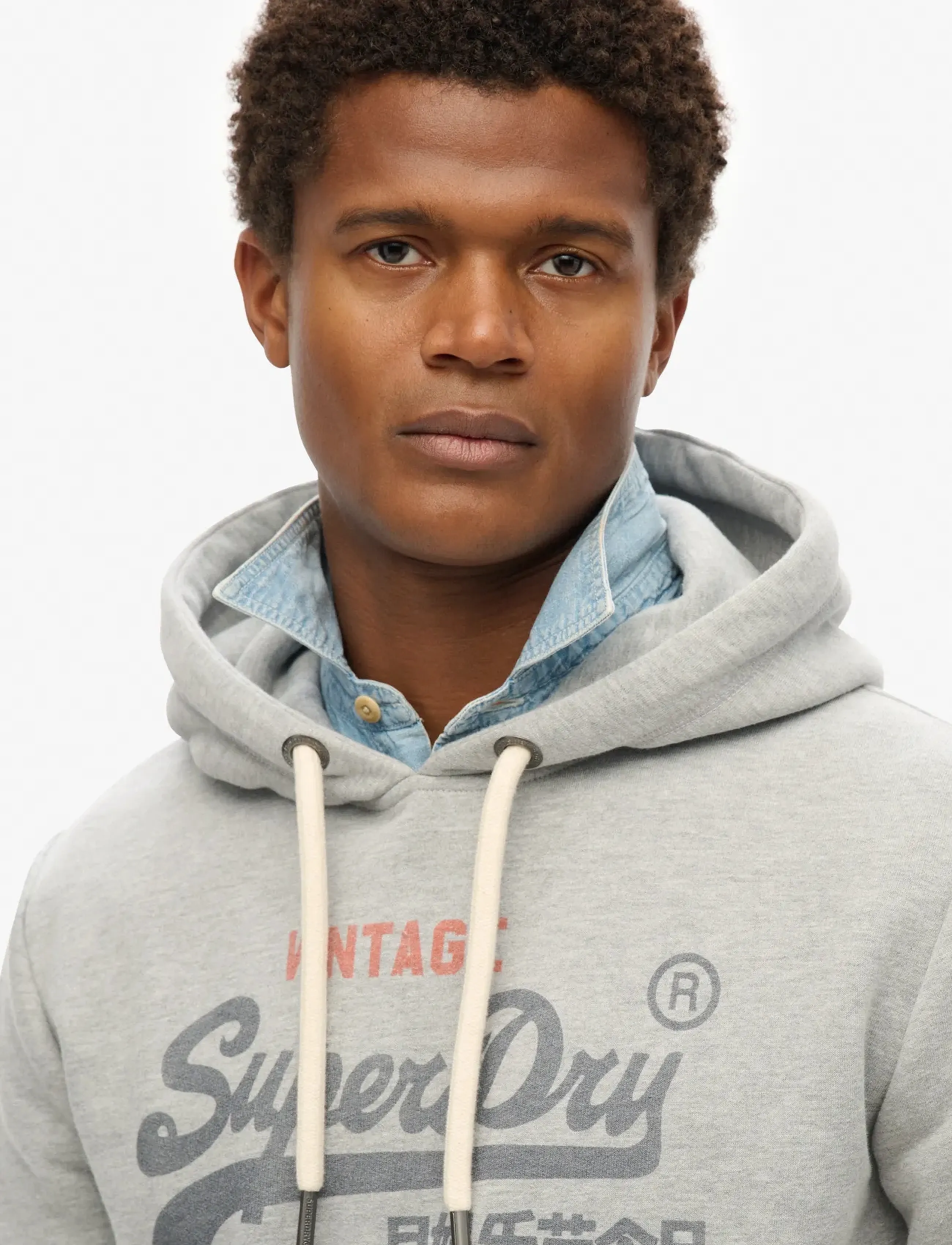 Superdry - VL HERITAGE RELAXED HOOD - kapuzenpullover - college grey marl - 2