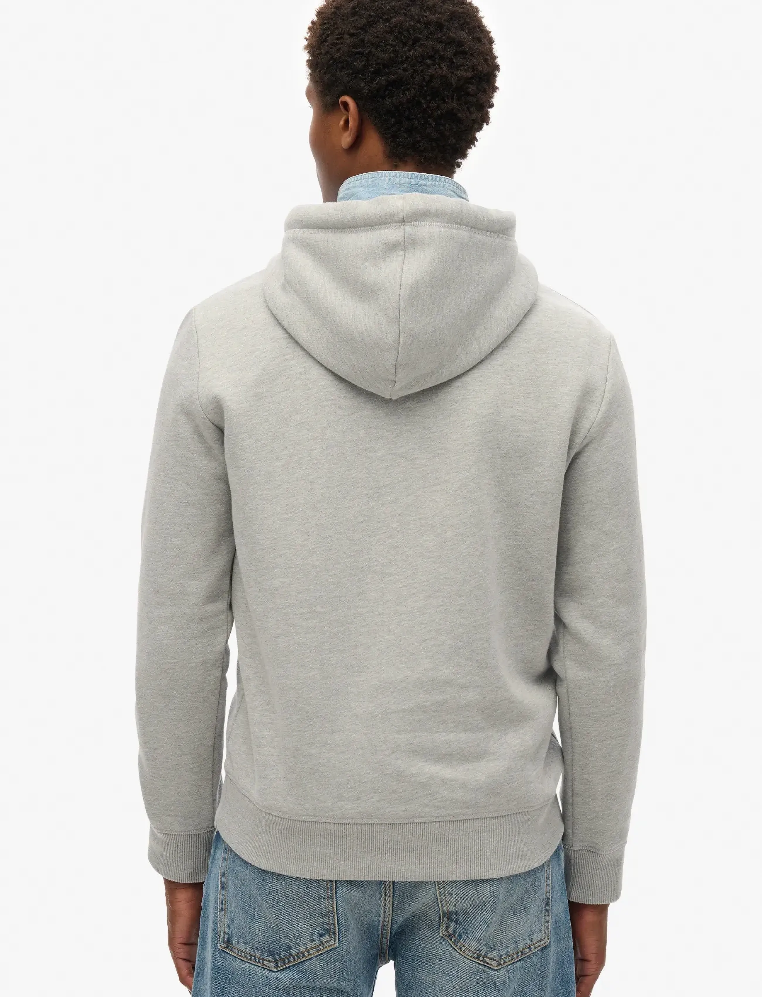 Superdry - VL HERITAGE RELAXED HOOD - kapuzenpullover - college grey marl - 4