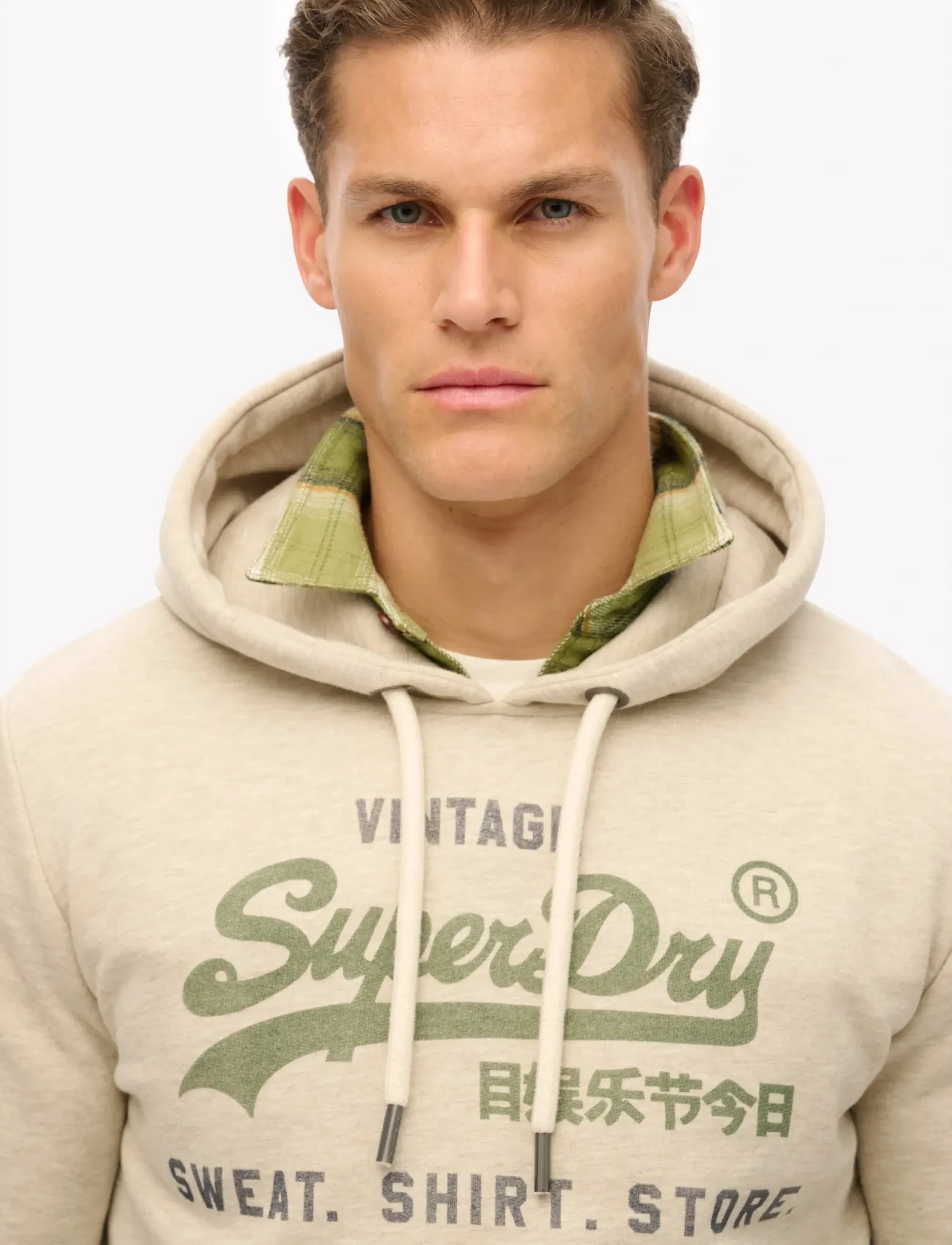 Superdry - VL HERITAGE RELAXED HOOD - kapuutsiga dressipluusid - pelican beige marl - 3