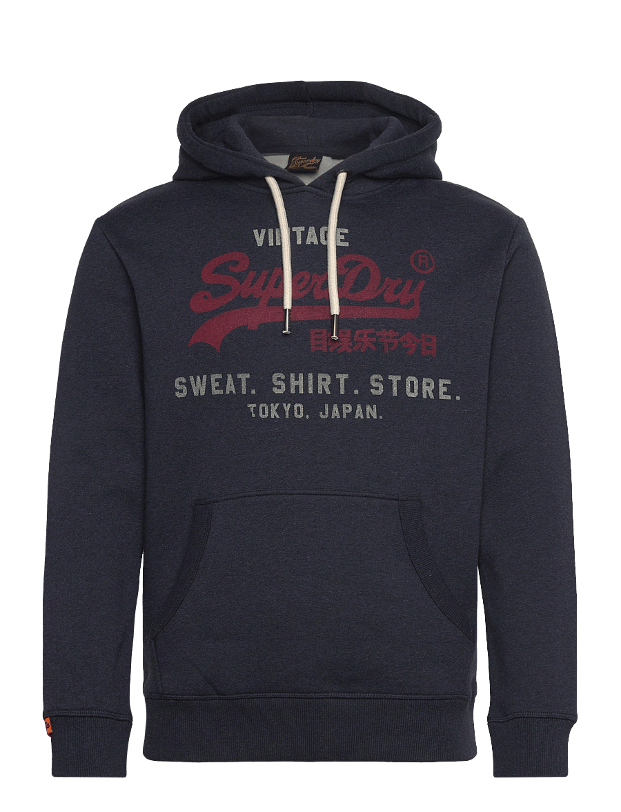 Superdry - VL HERITAGE RELAXED HOOD - hoodies - trench navy marl - 1