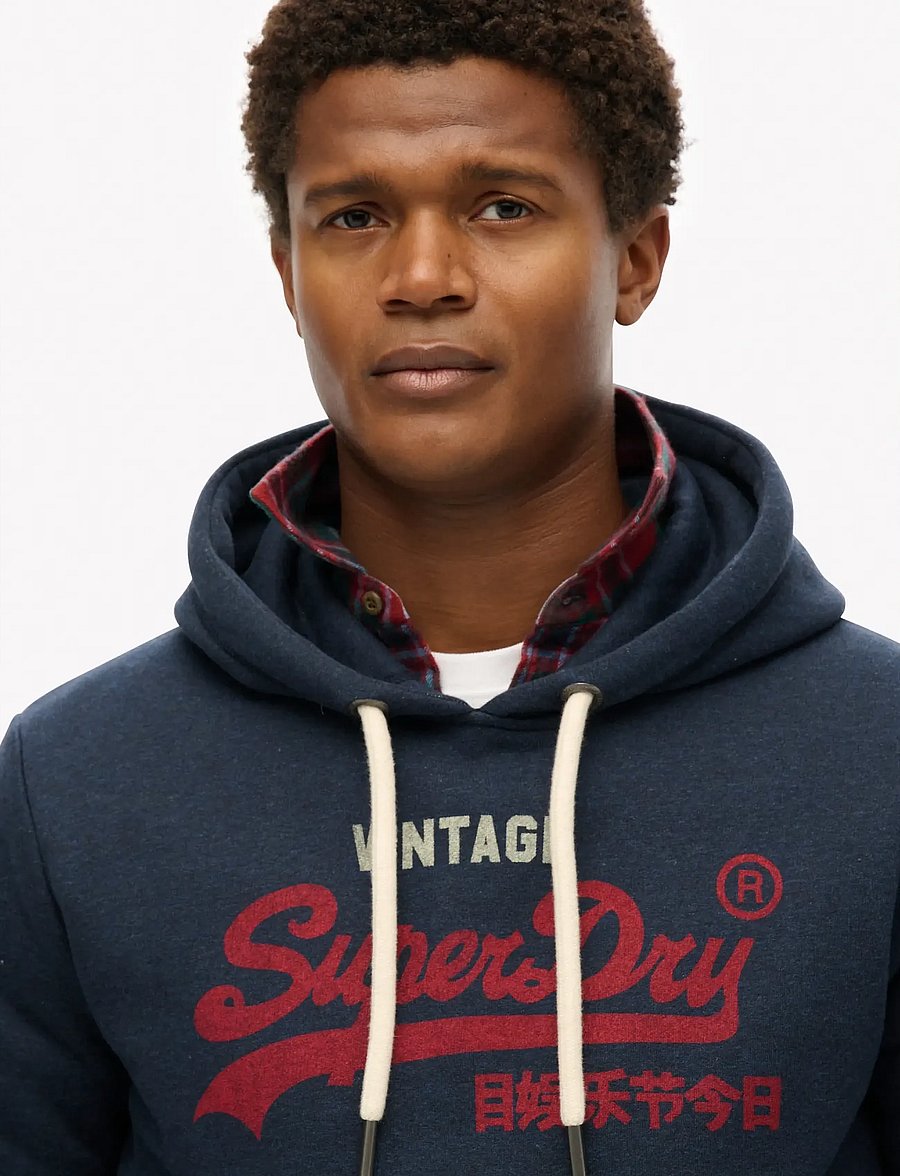 Superdry - VL HERITAGE RELAXED HOOD - hoodies - trench navy marl - 3