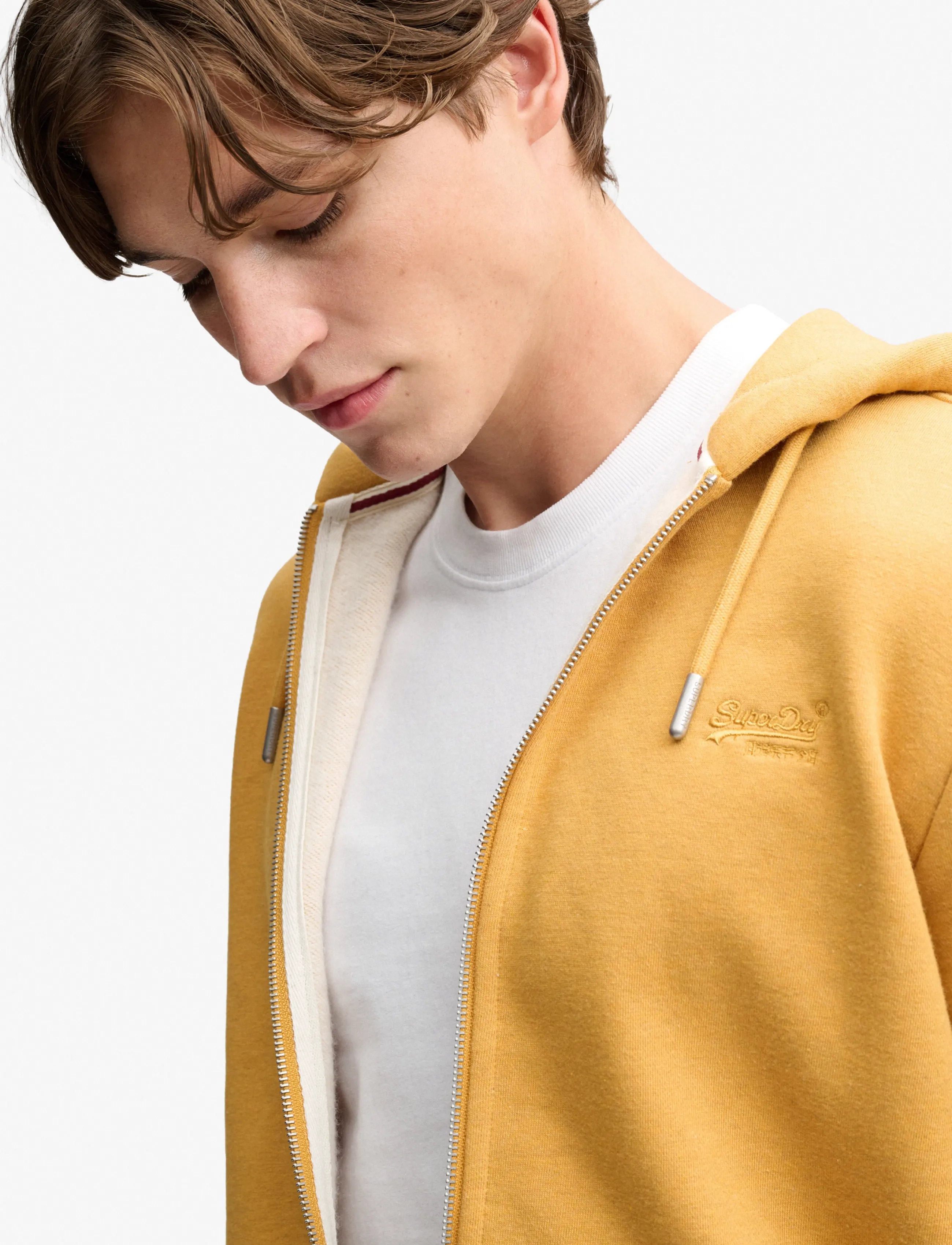 Superdry - ESSENTIAL LOGO ZIP HOODIE HB - kapuutsiga pusad - amber gold marl - 3