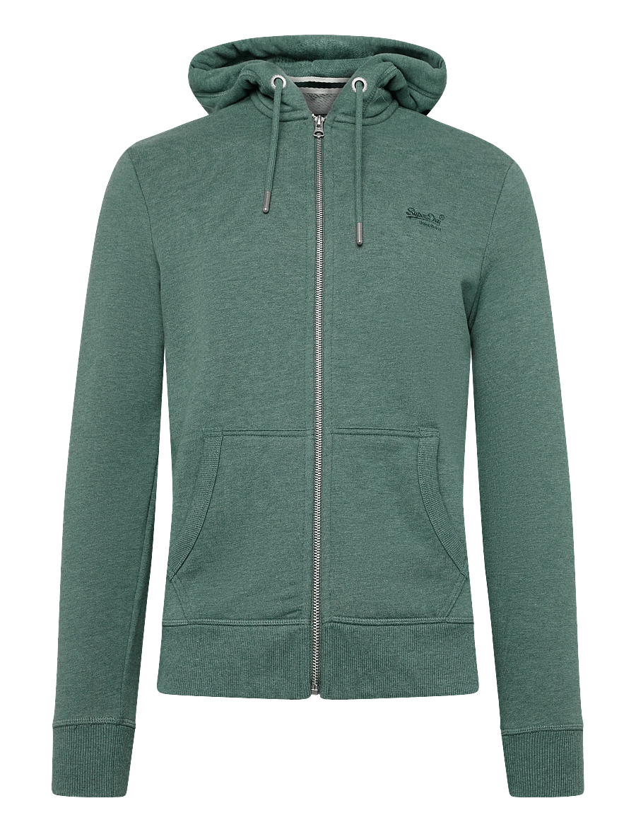 Superdry - ESSENTIAL LOGO ZIP HOODIE HB - hoodies - bay green marl - 1
