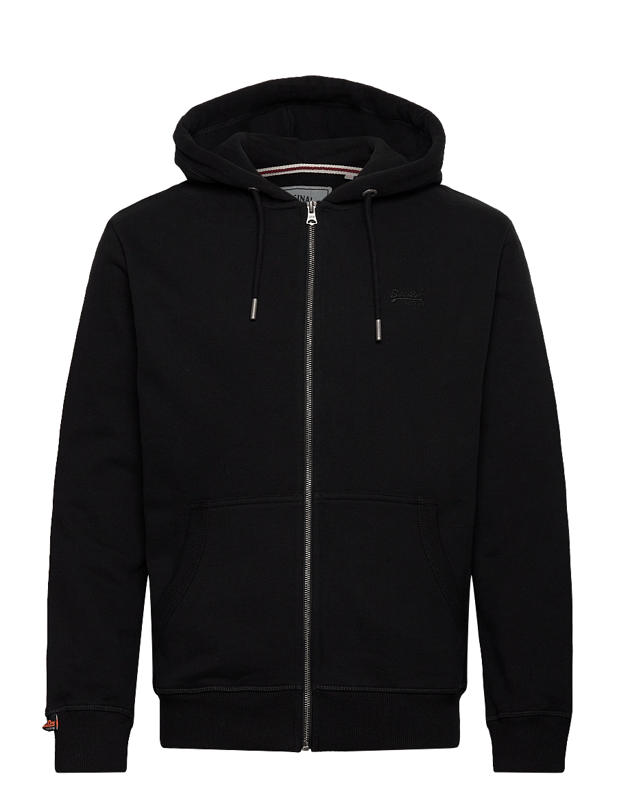 Superdry - ESSENTIAL LOGO ZIP HOODIE HB - hoodies - black - 1