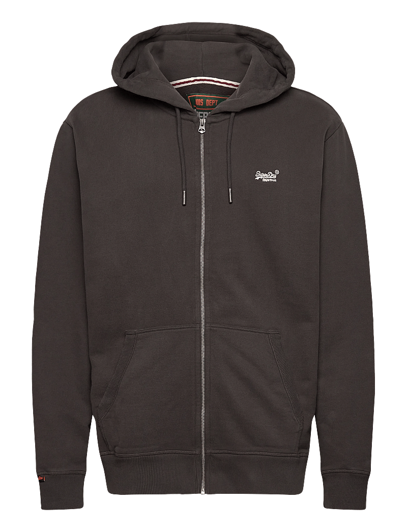 Superdry - ESSENTIAL LOGO ZIP HOODIE HB - kapuzenpullover - carbon black - 1