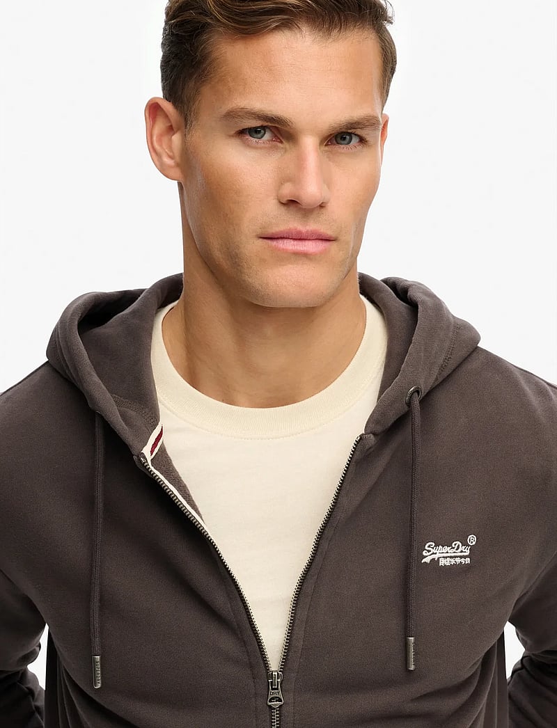 Superdry - ESSENTIAL LOGO ZIP HOODIE HB - kapuzenpullover - carbon black - 5
