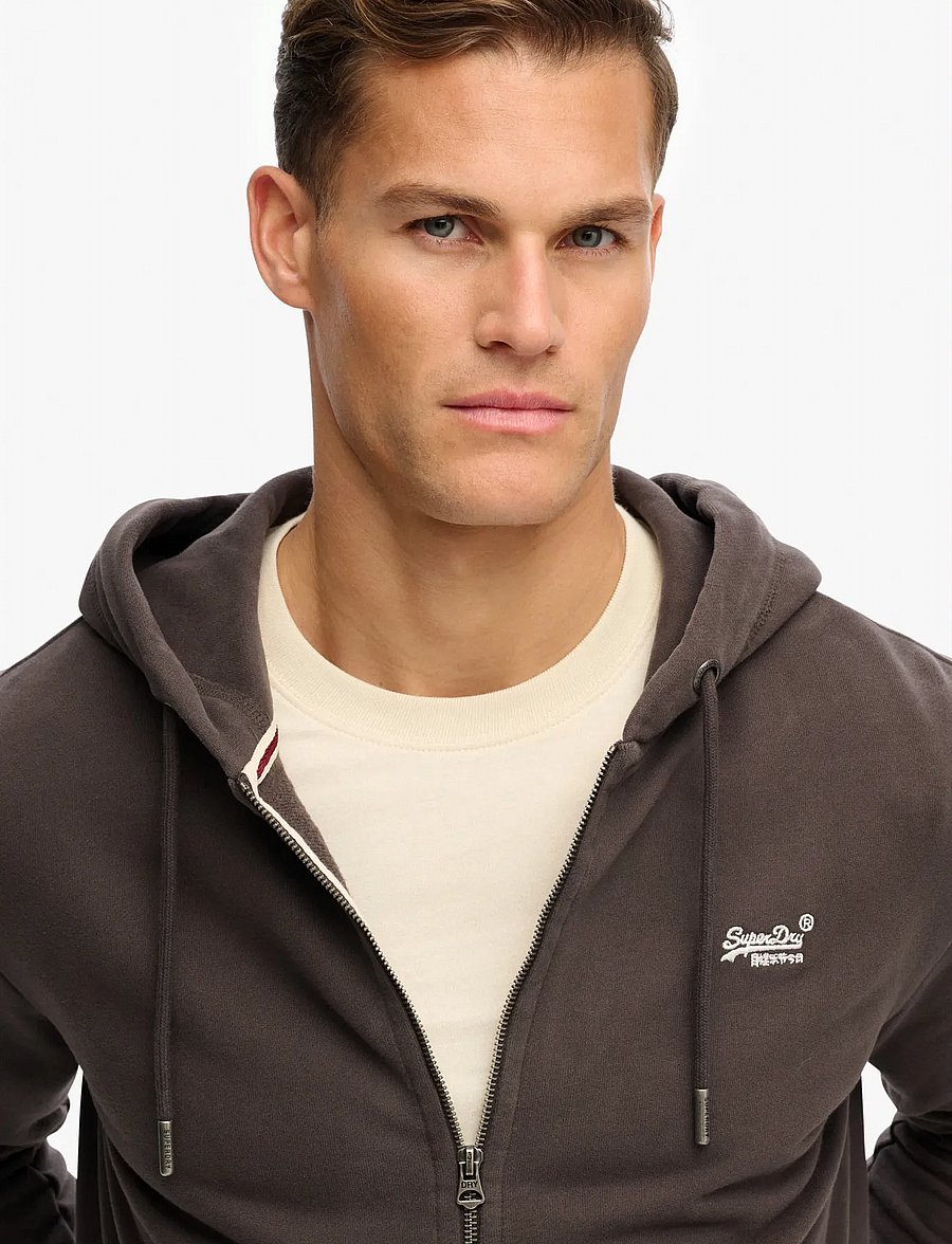 Superdry - ESSENTIAL LOGO ZIP HOODIE HB - kapuzenpullover - carbon black - 5