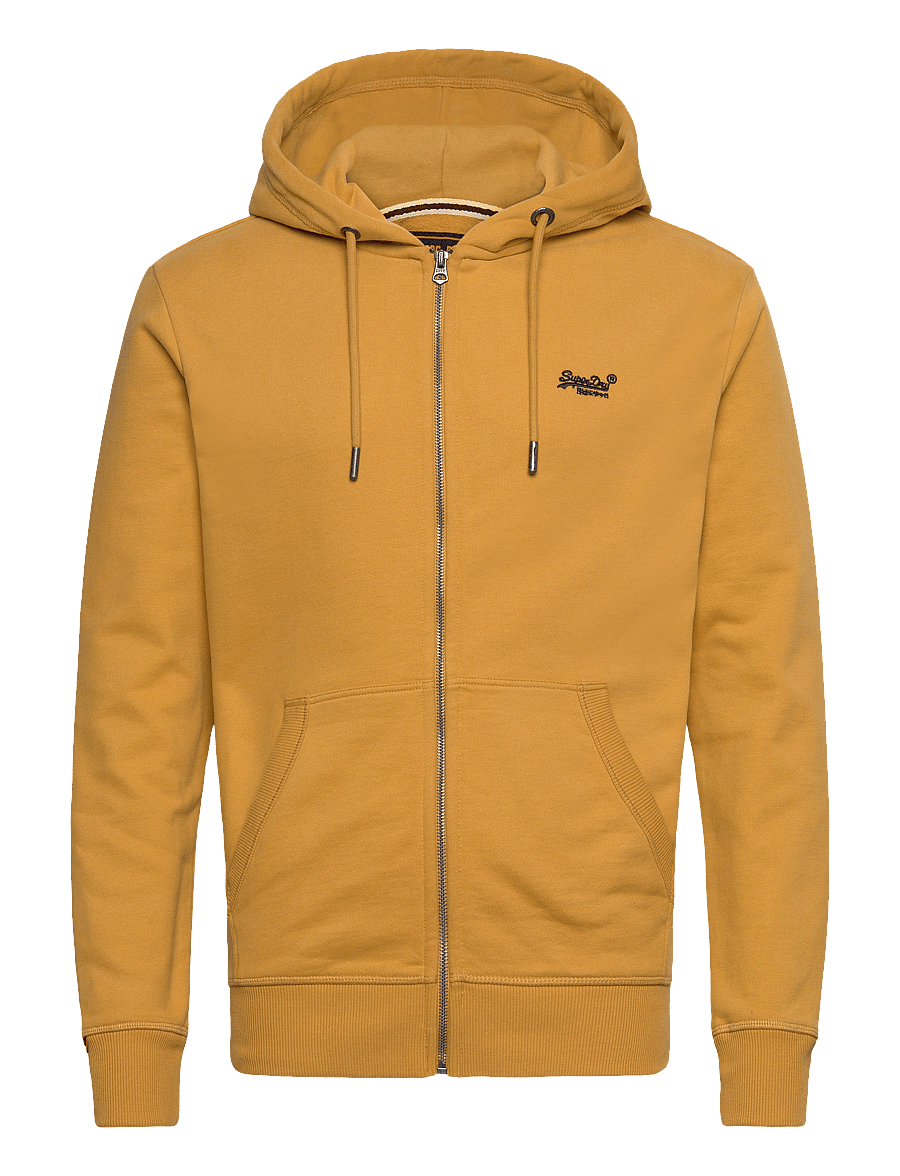 Superdry - ESSENTIAL LOGO ZIP HOODIE HB - hoodies - denim co ochre brown - 1