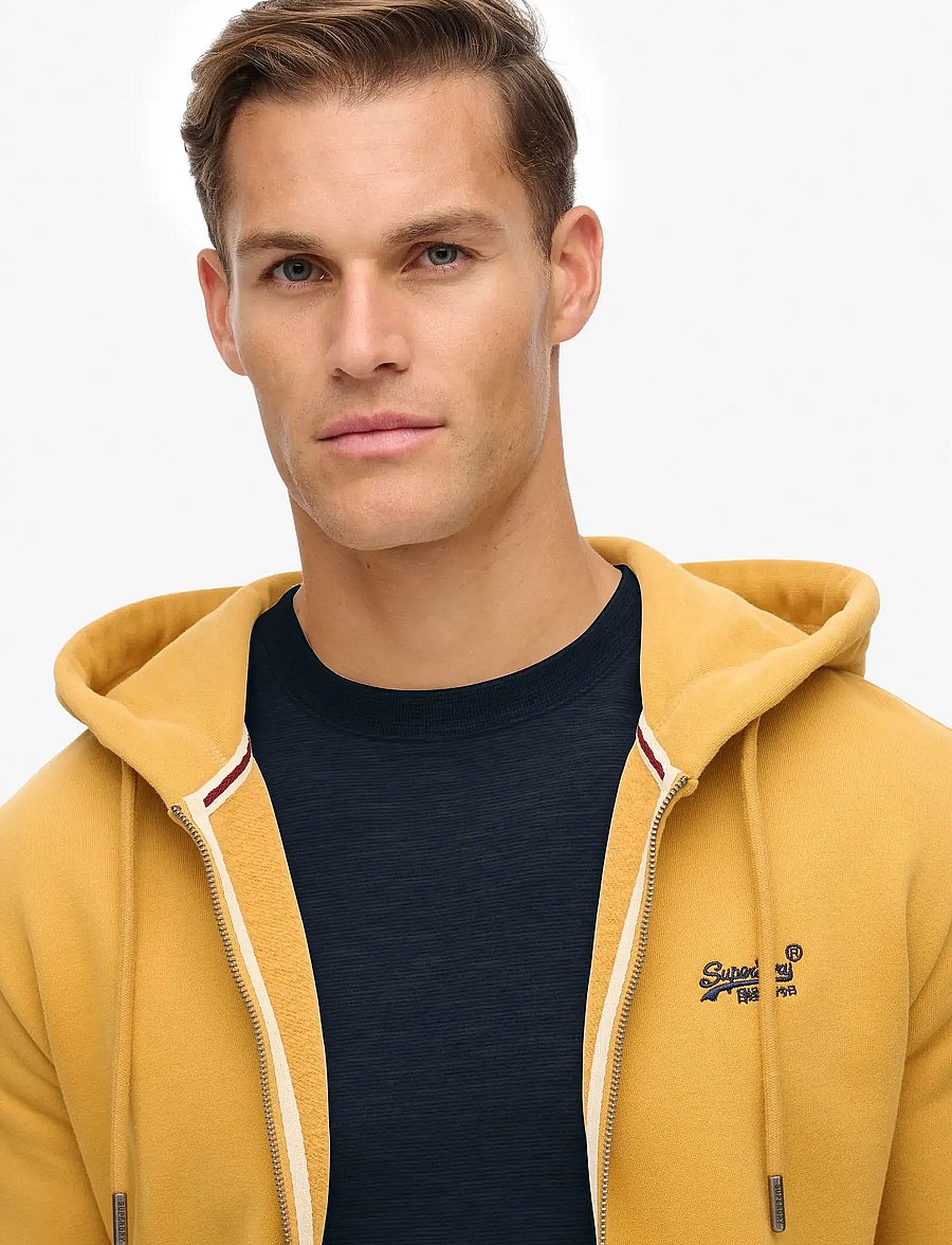 Superdry - ESSENTIAL LOGO ZIP HOODIE HB - hoodies - denim co ochre brown - 3