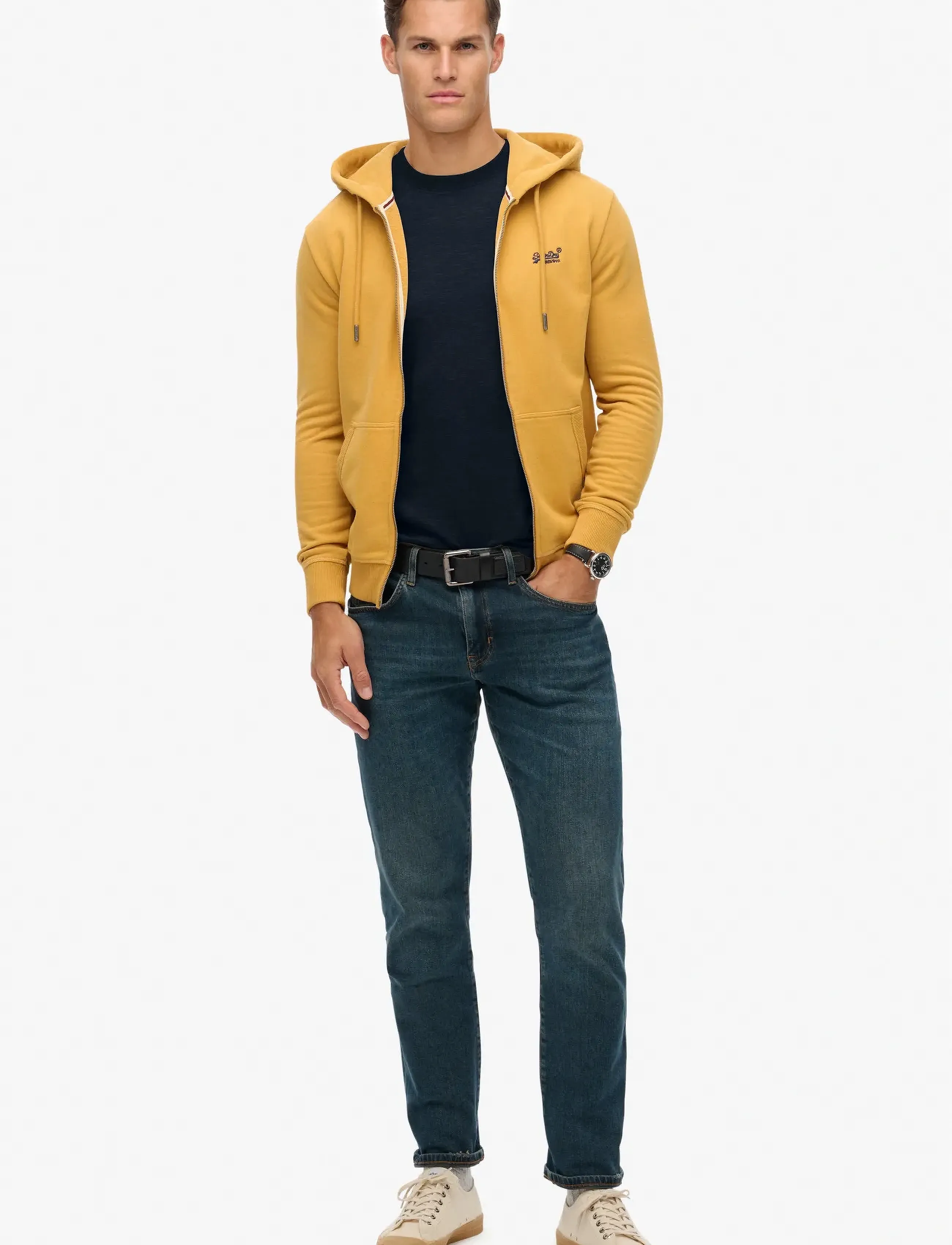 Superdry - ESSENTIAL LOGO ZIP HOODIE HB - hoodies - denim co ochre brown - 5