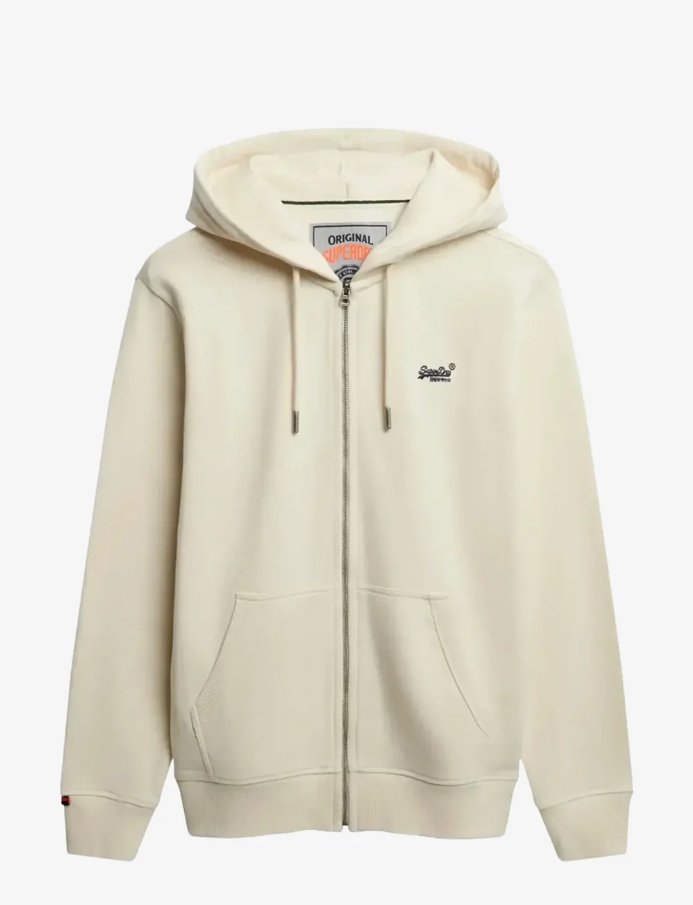 Superdry - ESSENTIAL LOGO ZIP HOODIE HB - hettupeysur - dusty white - 1