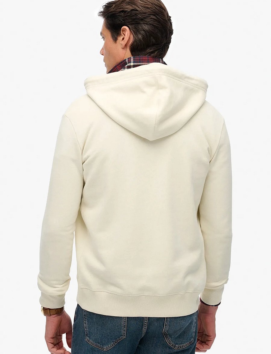 Superdry - ESSENTIAL LOGO ZIP HOODIE HB - kapuzenpullover - dusty white - 5