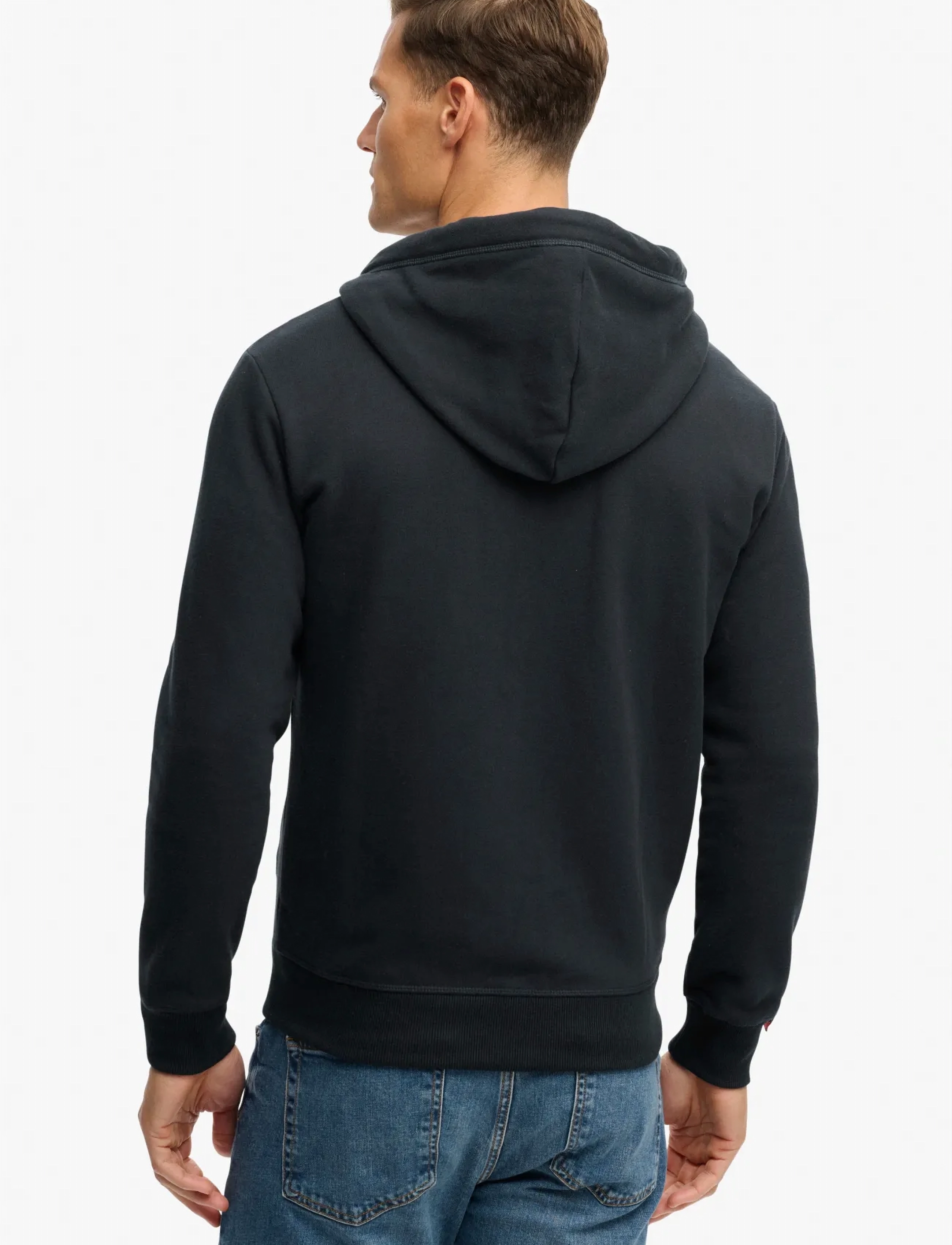 Superdry - ESSENTIAL LOGO ZIP HOODIE HB - sweatshirts - eclipse navy/red - 5