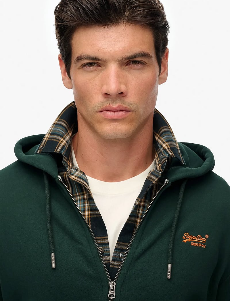 Superdry - ESSENTIAL LOGO ZIP HOODIE HB - hoodies - enamel green/orange - 3