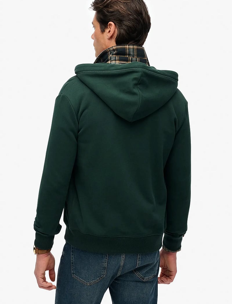 Superdry - ESSENTIAL LOGO ZIP HOODIE HB - hoodies - enamel green/orange - 5