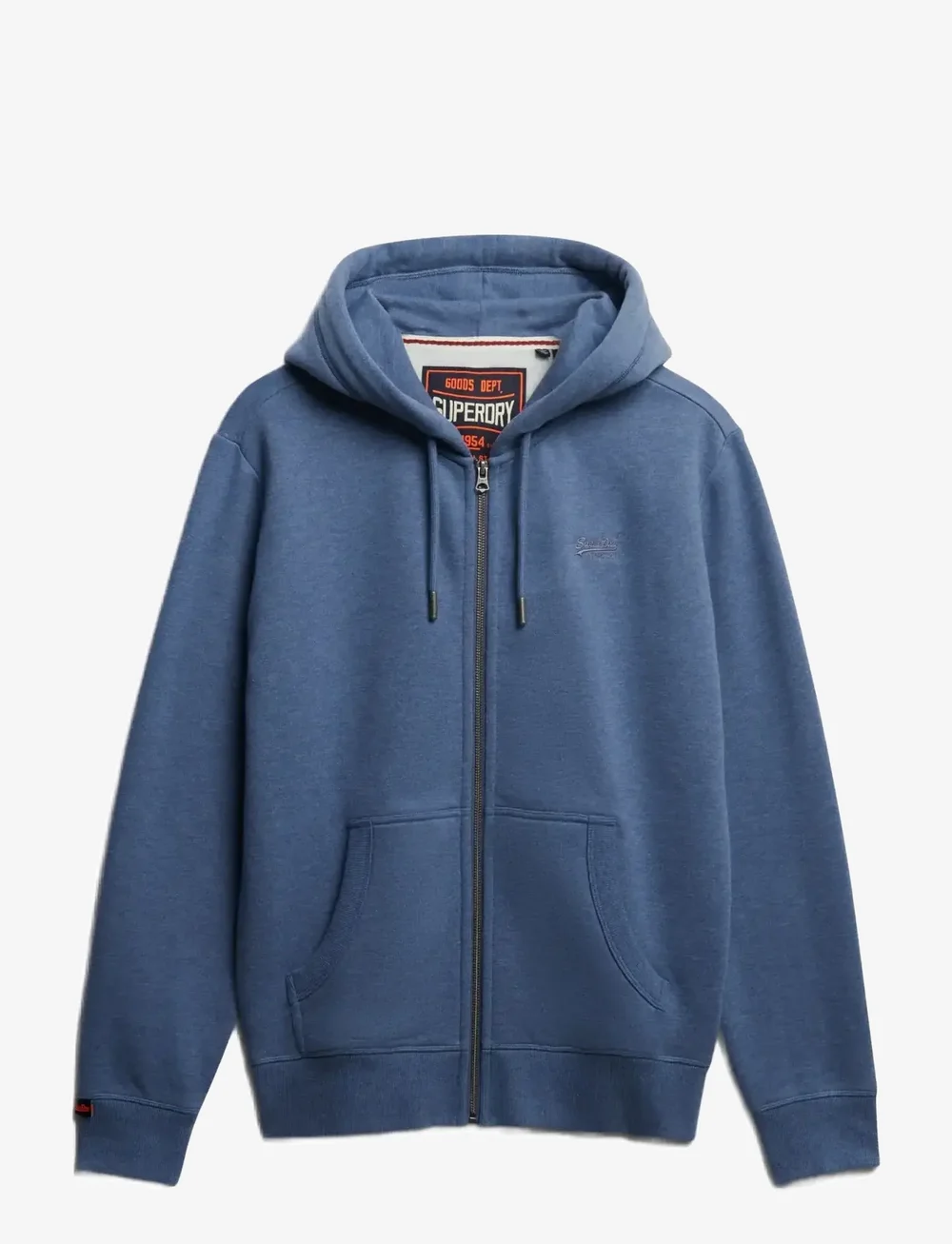 Superdry - ESSENTIAL LOGO ZIP HOODIE HB - kapuutsiga dressipluusid - jeans blue marl - 1