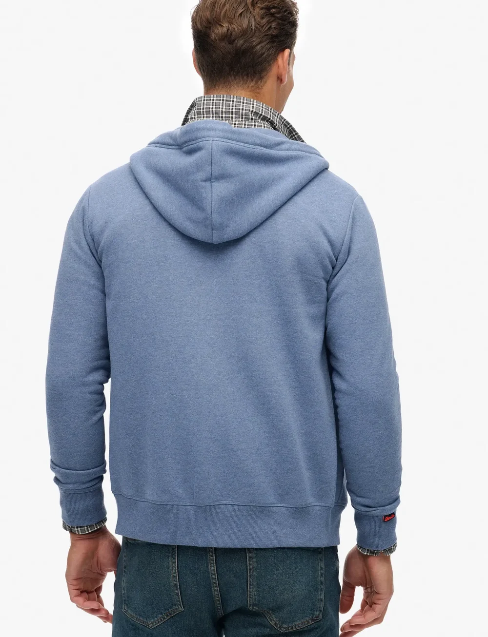 Superdry - ESSENTIAL LOGO ZIP HOODIE HB - kapuutsiga dressipluusid - jeans blue marl - 5