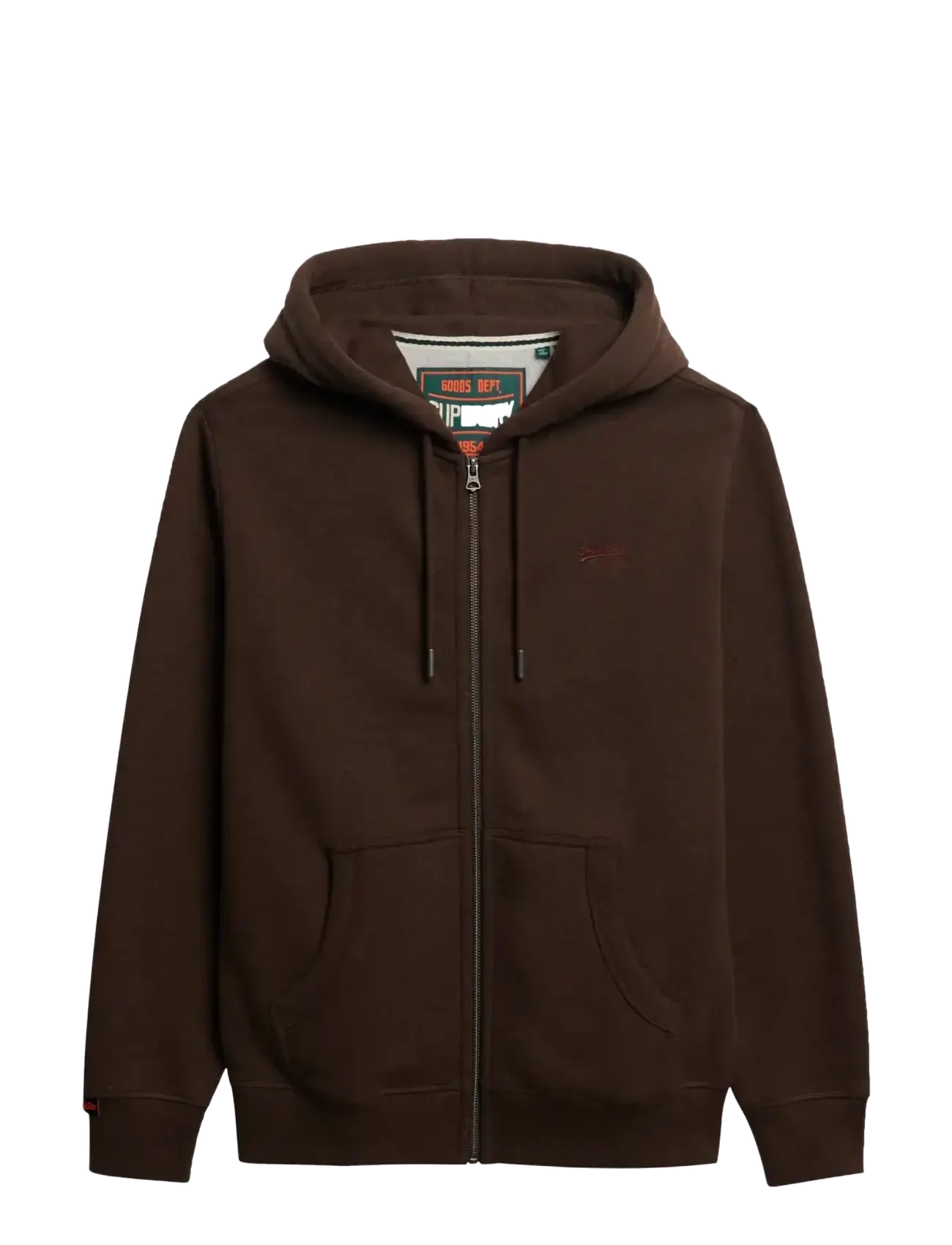 Superdry ESSENTIAL LOGO ZIP HOODIE HB - Kleidung - NUTMEG BROWN MARL / brown