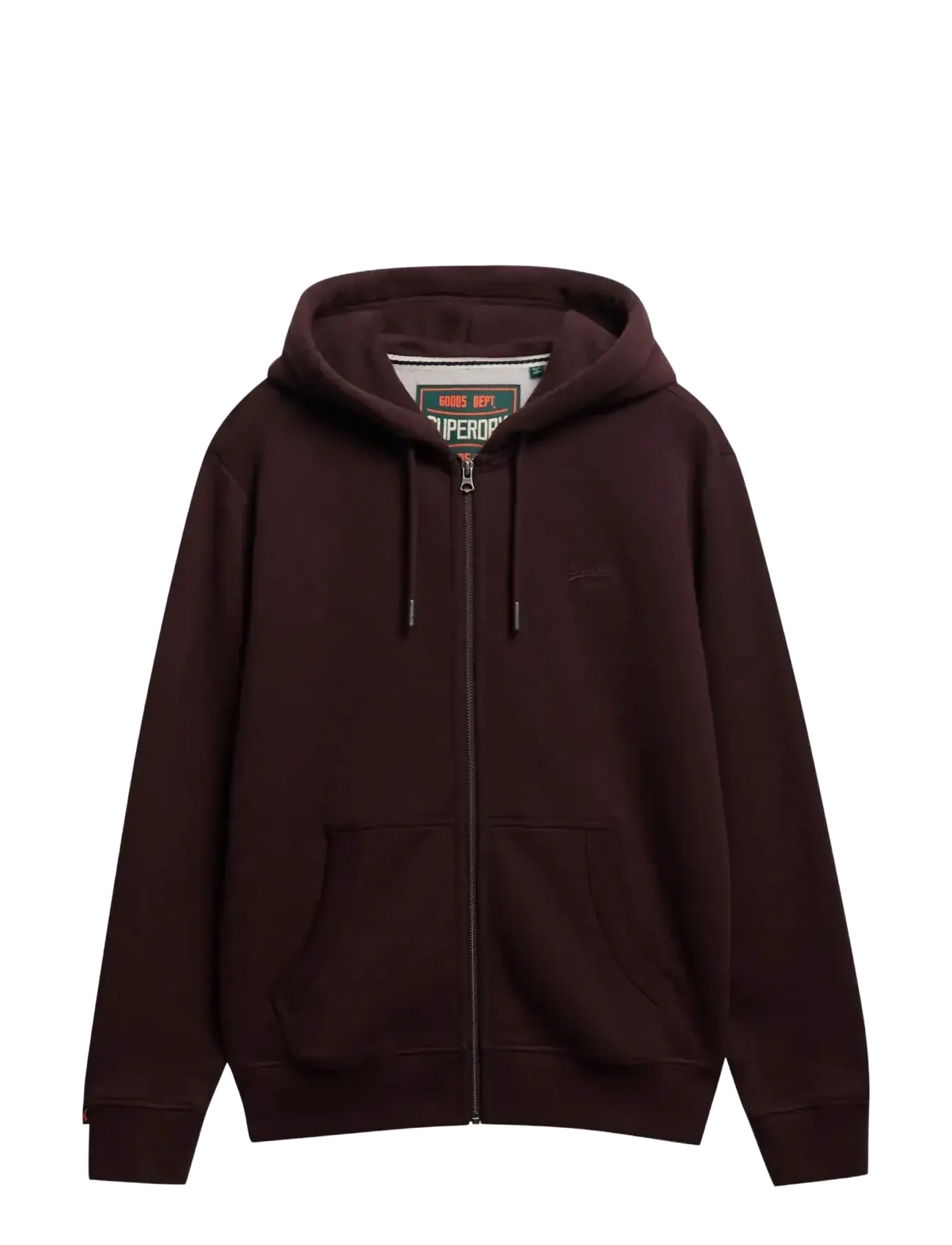 Superdry ESSENTIAL LOGO ZIP HOODIE HB - Kleidung - TAWNY PORT MARL / burgundy