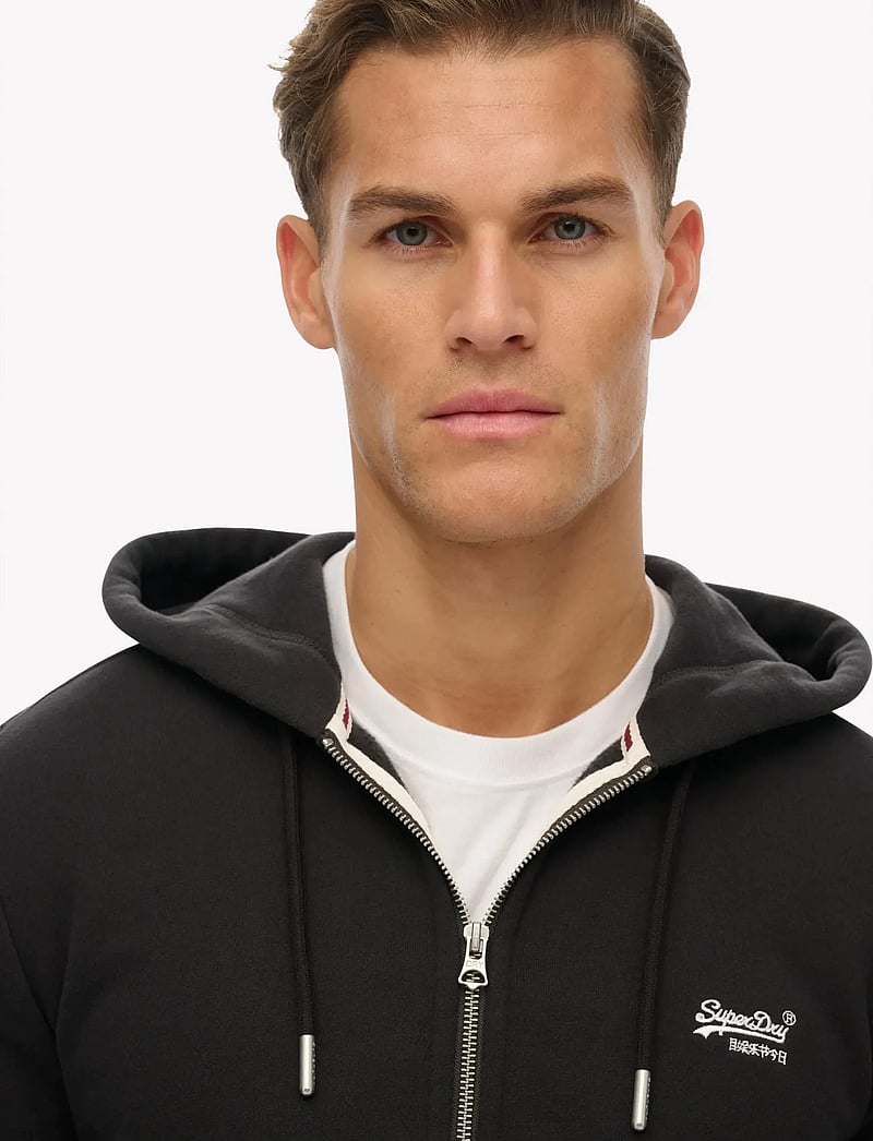 Superdry - ESSENTIAL LOGO ZIP HOODIE HB - hættetrøjer - carbon black - 3