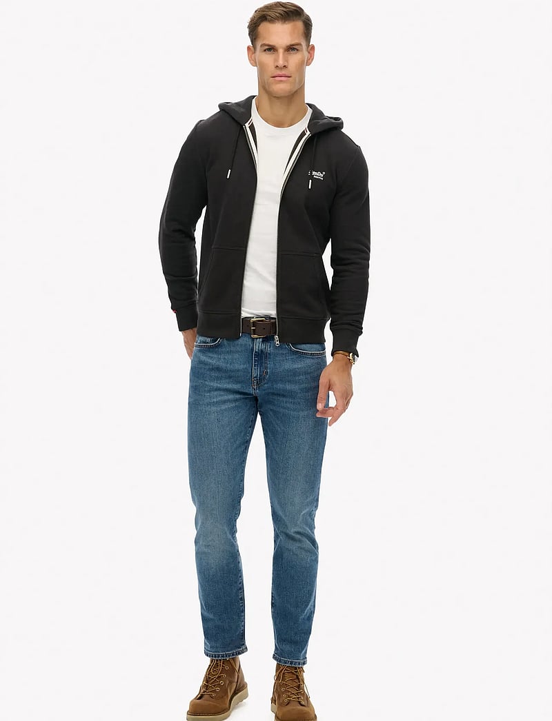 Superdry - ESSENTIAL LOGO ZIP HOODIE HB - hættetrøjer - carbon black - 5