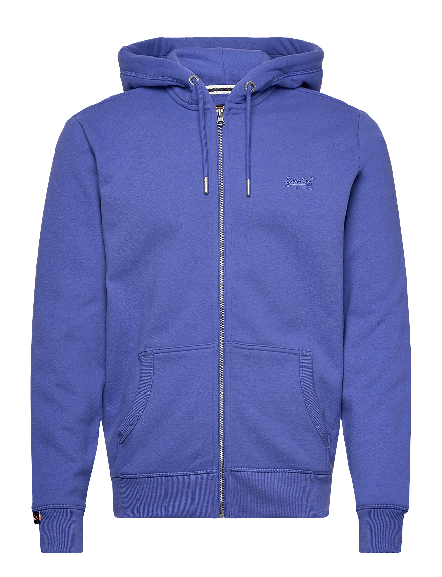 Superdry - ESSENTIAL LOGO ZIP HOODIE HB - bluzy z kapturem - chambray blue - 1