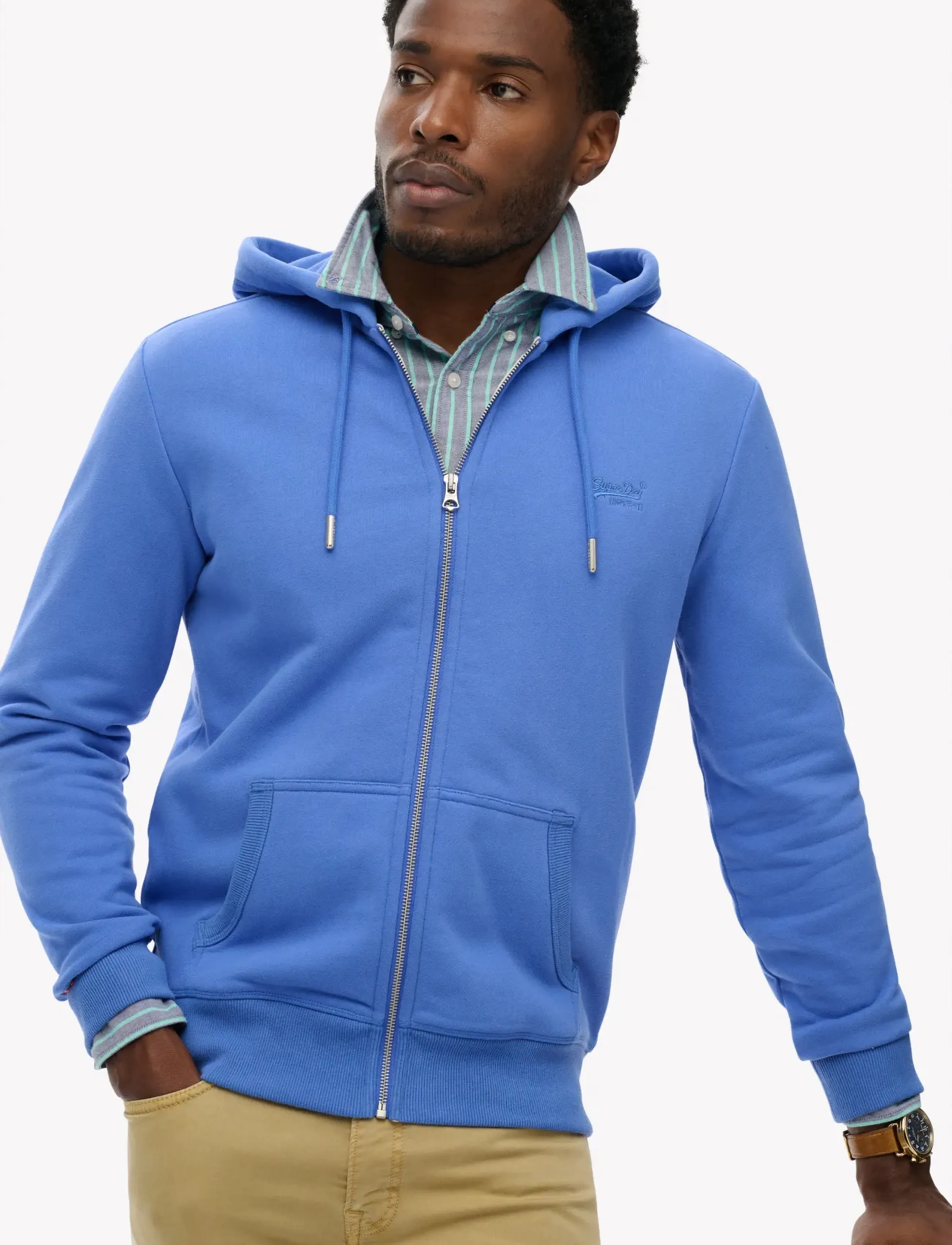 Superdry - ESSENTIAL LOGO ZIP HOODIE HB - bluzy z kapturem - chambray blue - 3