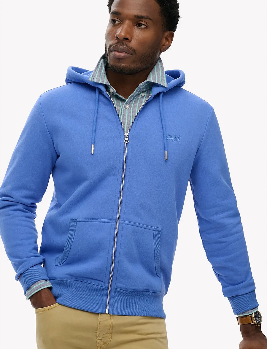Superdry - ESSENTIAL LOGO ZIP HOODIE HB - bluzy z kapturem - chambray blue - 3