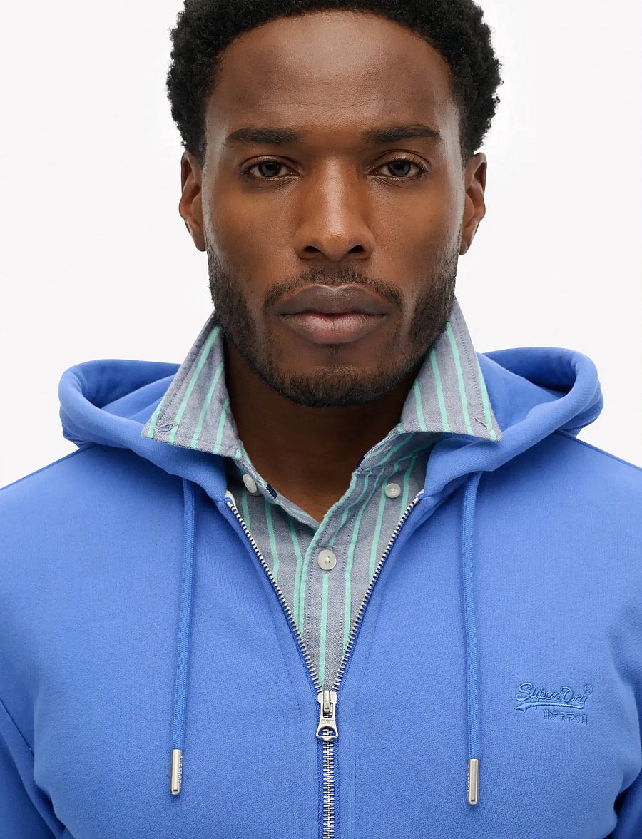 Superdry - ESSENTIAL LOGO ZIP HOODIE HB - hoodies - chambray blue - 4