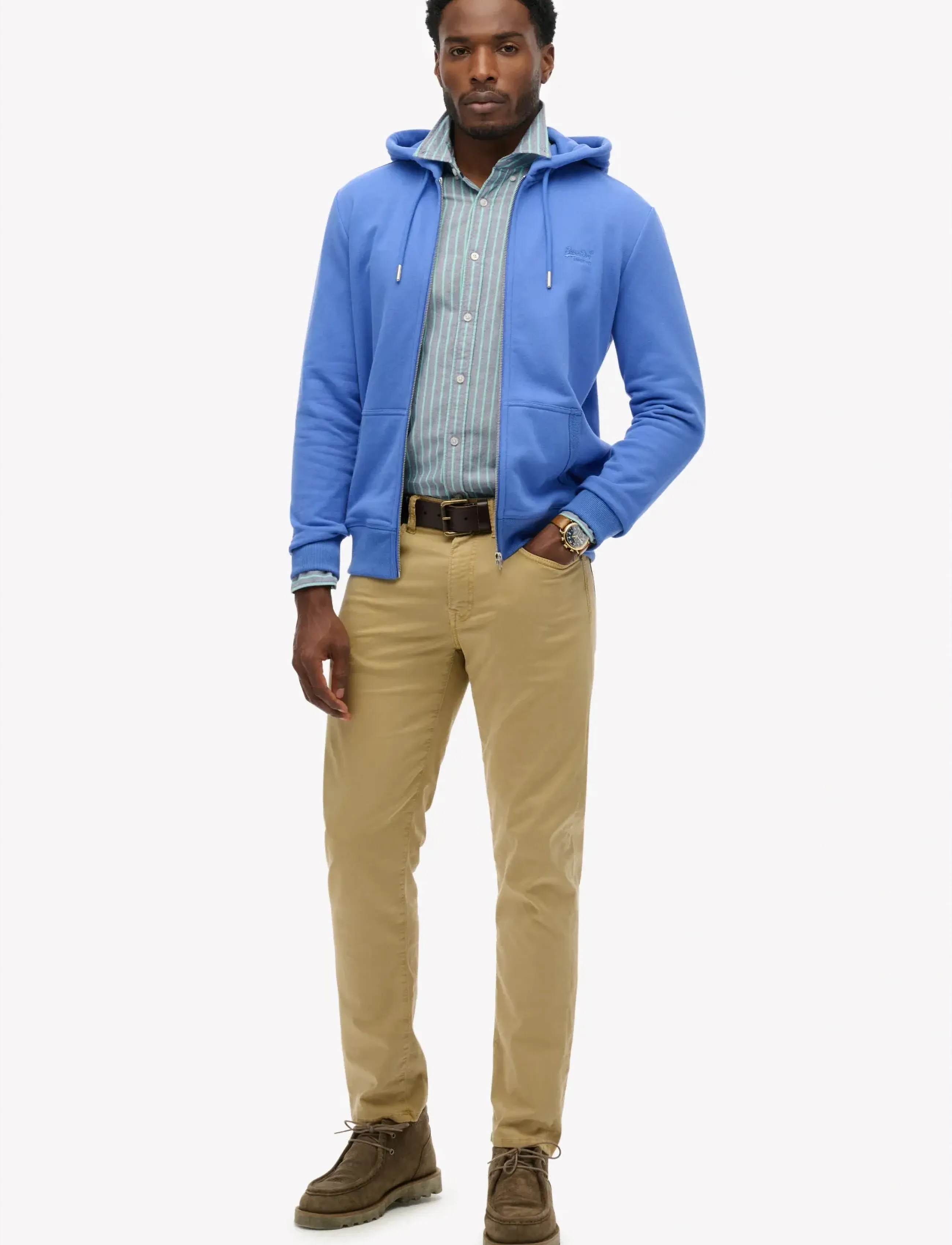 Superdry - ESSENTIAL LOGO ZIP HOODIE HB - bluzy z kapturem - chambray blue - 5