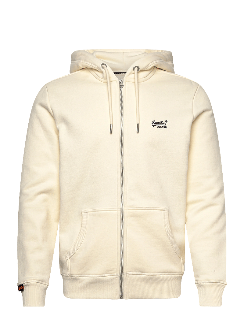 Superdry - ESSENTIAL LOGO ZIP HOODIE HB - hættetrøjer - dusty white - 1