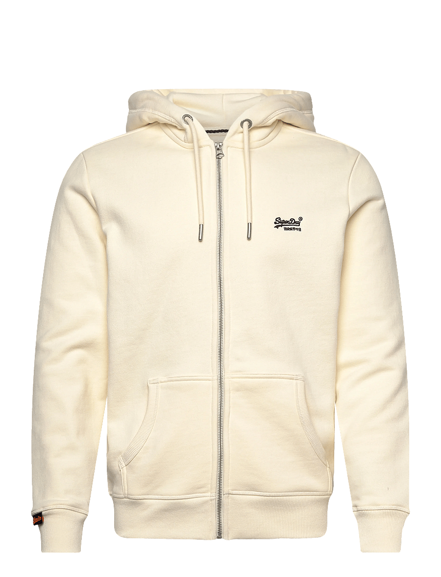 Superdry - ESSENTIAL LOGO ZIP HOODIE HB - kapuutsiga dressipluusid - dusty white - 1
