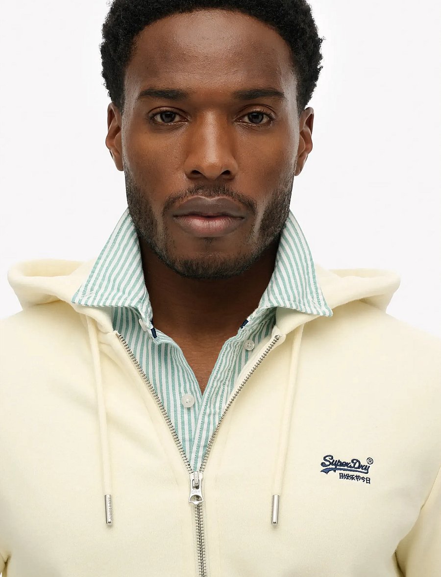 Superdry - ESSENTIAL LOGO ZIP HOODIE HB - kapuutsiga dressipluusid - dusty white - 3