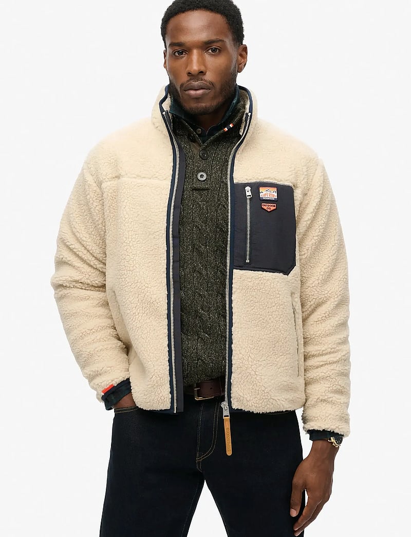 Superdry - VINTAGE RETRO FULL ZIP FLEECE - oatmeal beige - 0