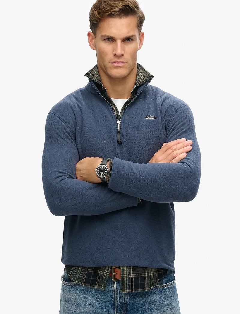 Superdry - POLAR FLEECE HALF ZIP - teddy kampsunid - lauren navy - 0