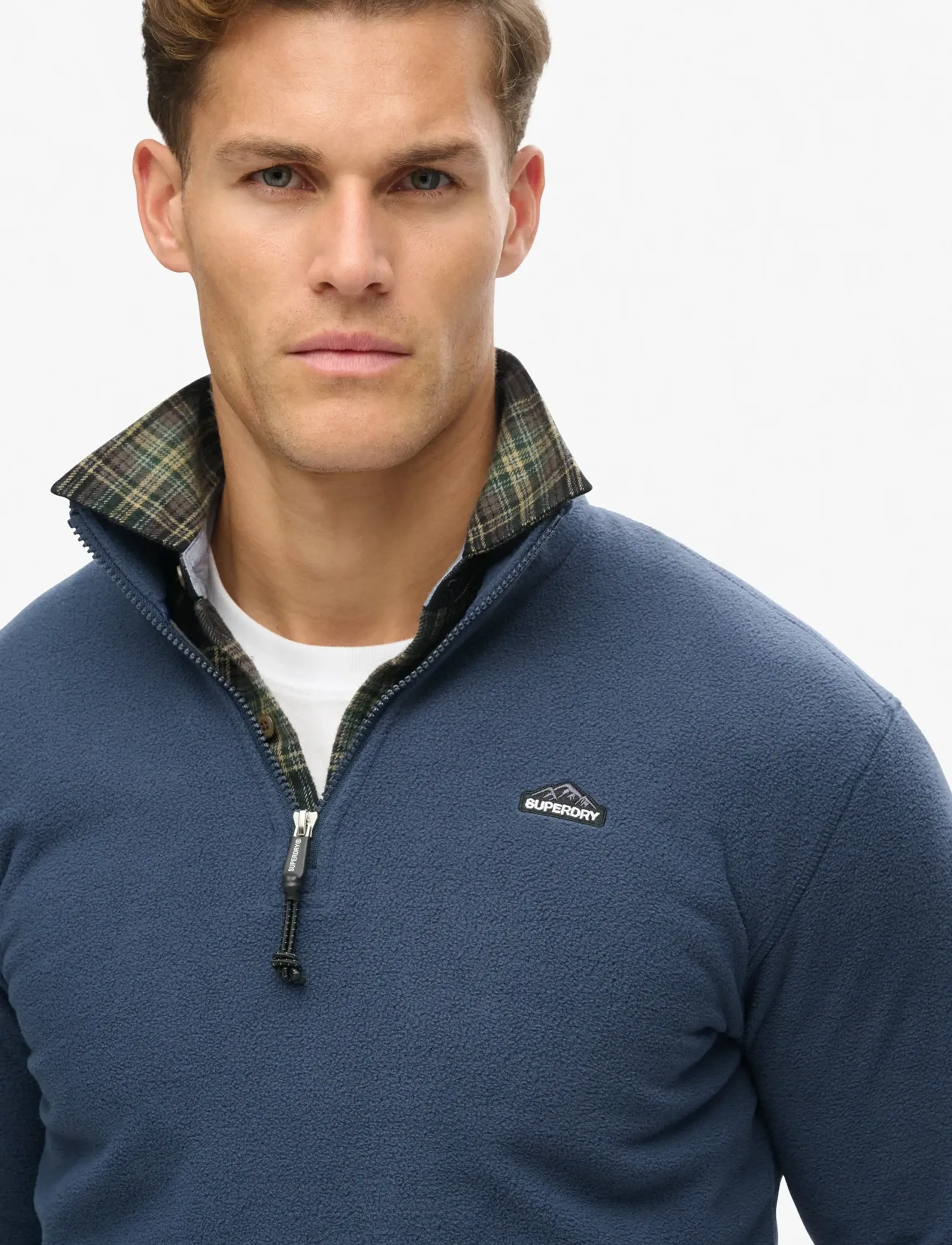 Superdry - POLAR FLEECE HALF ZIP - bluzy - lauren navy - 3