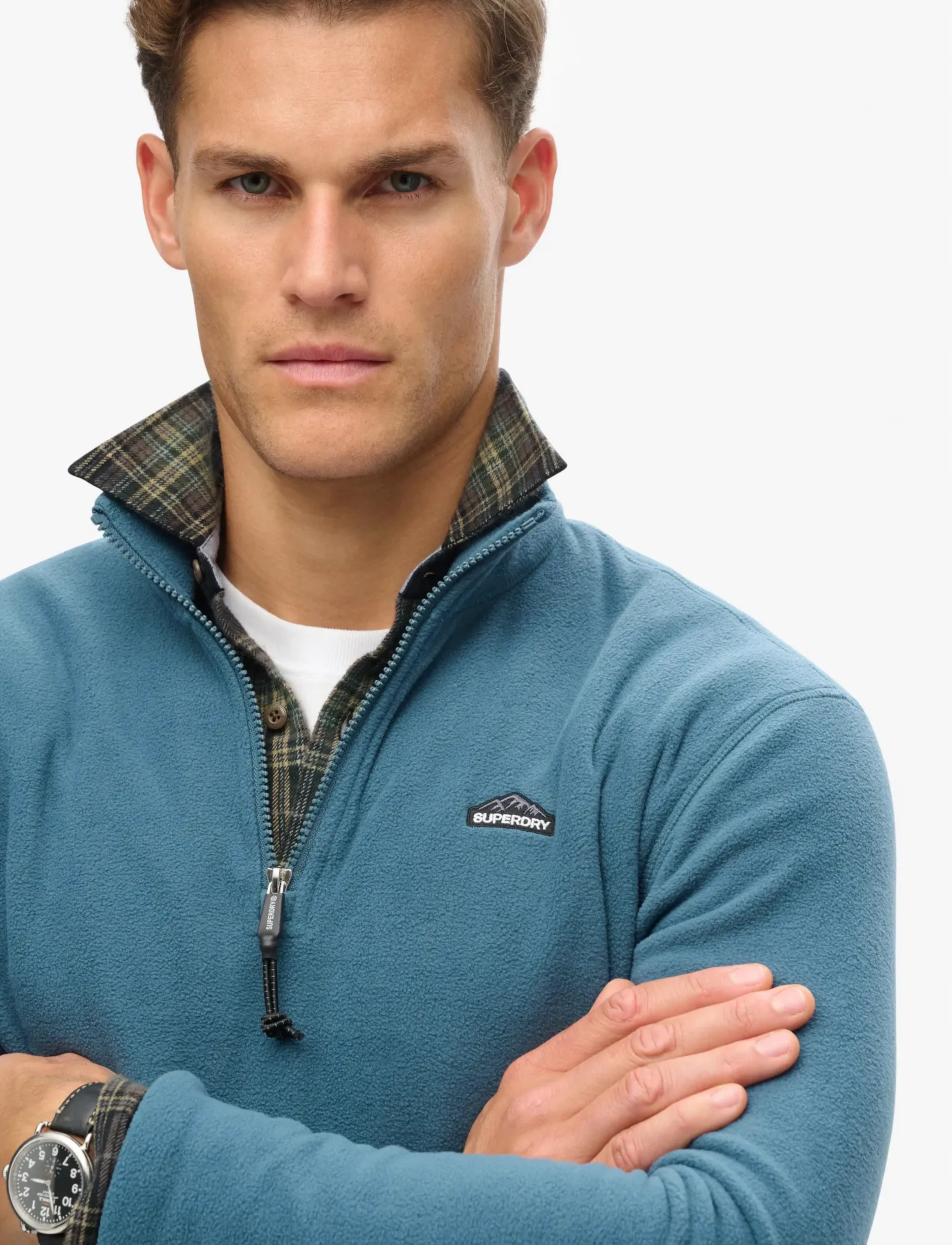 Superdry - POLAR FLEECE HALF ZIP - fleece-pullover - orion blue - 3