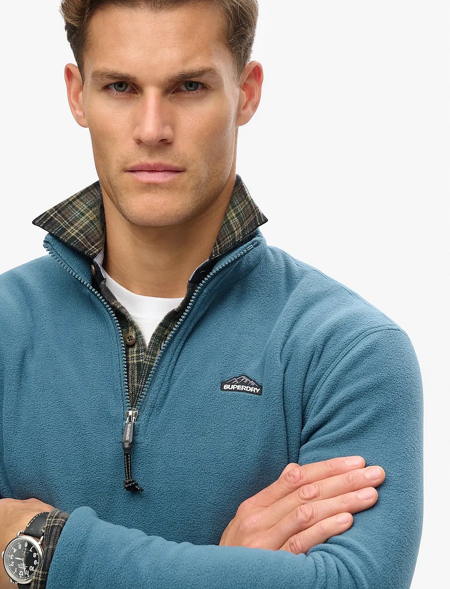 Superdry - POLAR FLEECE HALF ZIP - fleece-pullover - orion blue - 3