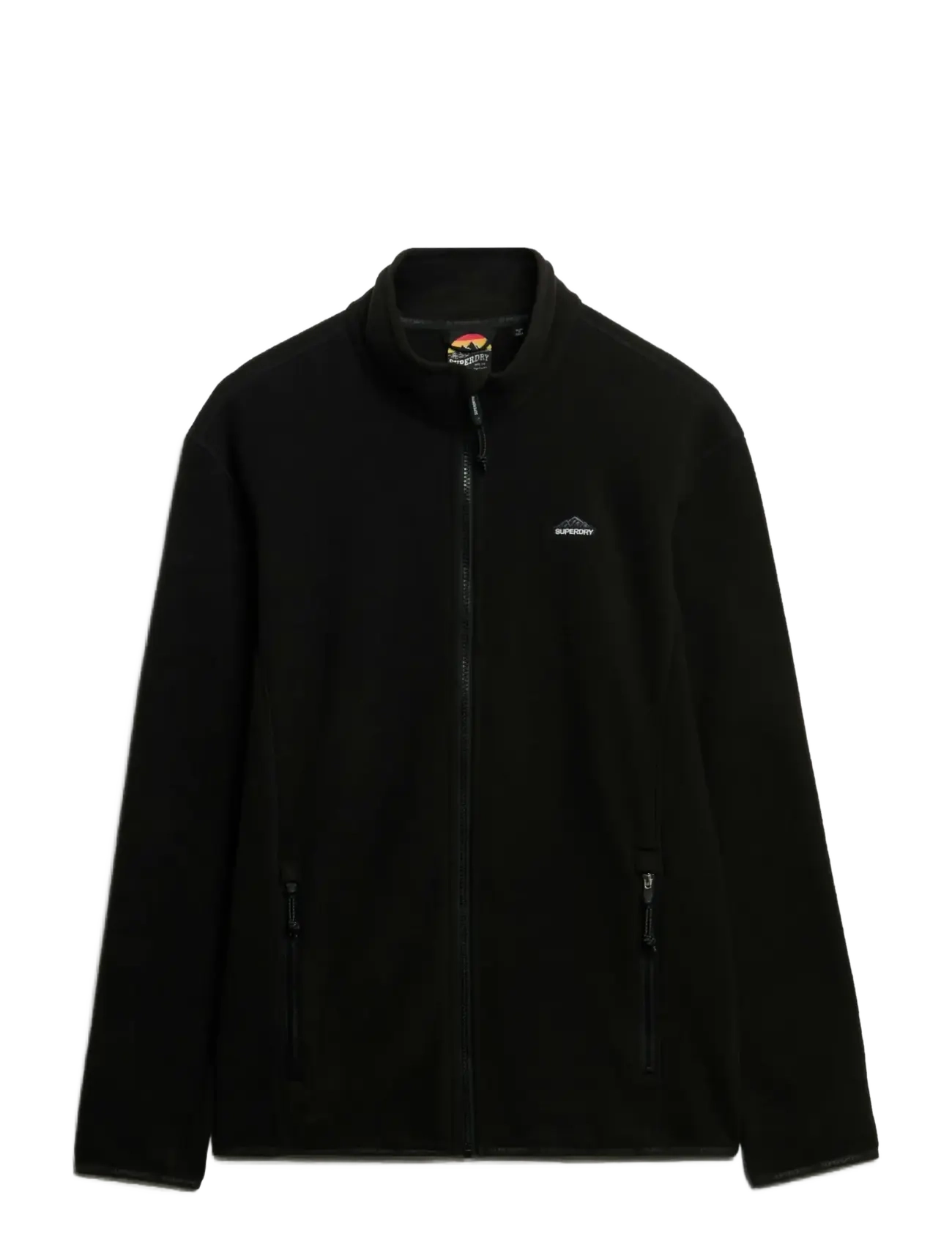 Superdry POLAR FLEECE FULL ZIP - Light Jackets - BLACK / black
