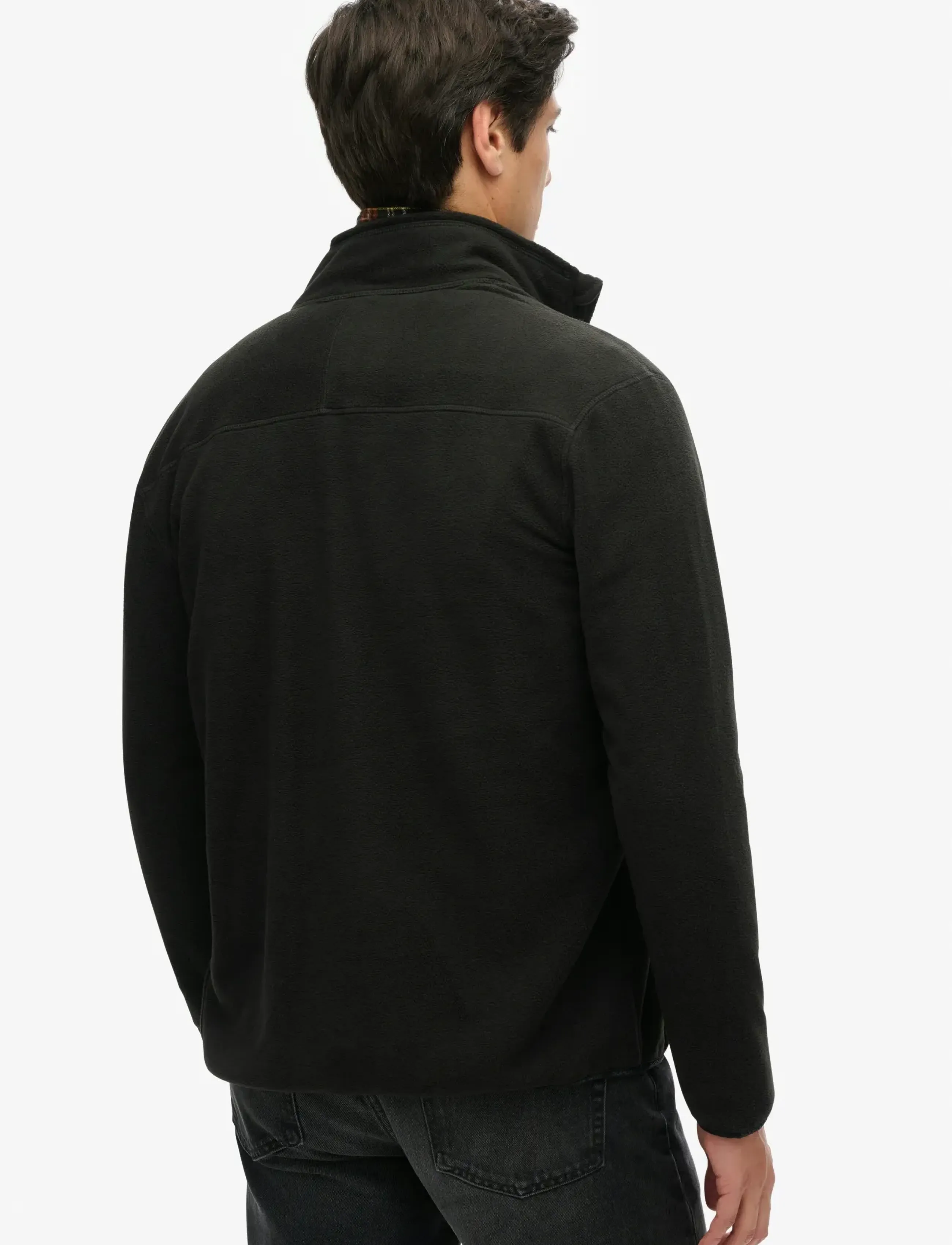 Superdry - POLAR FLEECE FULL ZIP - light jackets - black - 3