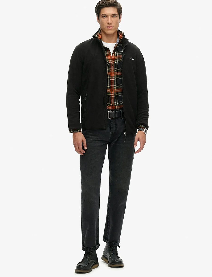 Superdry - POLAR FLEECE FULL ZIP - herbstjacken - black - 4