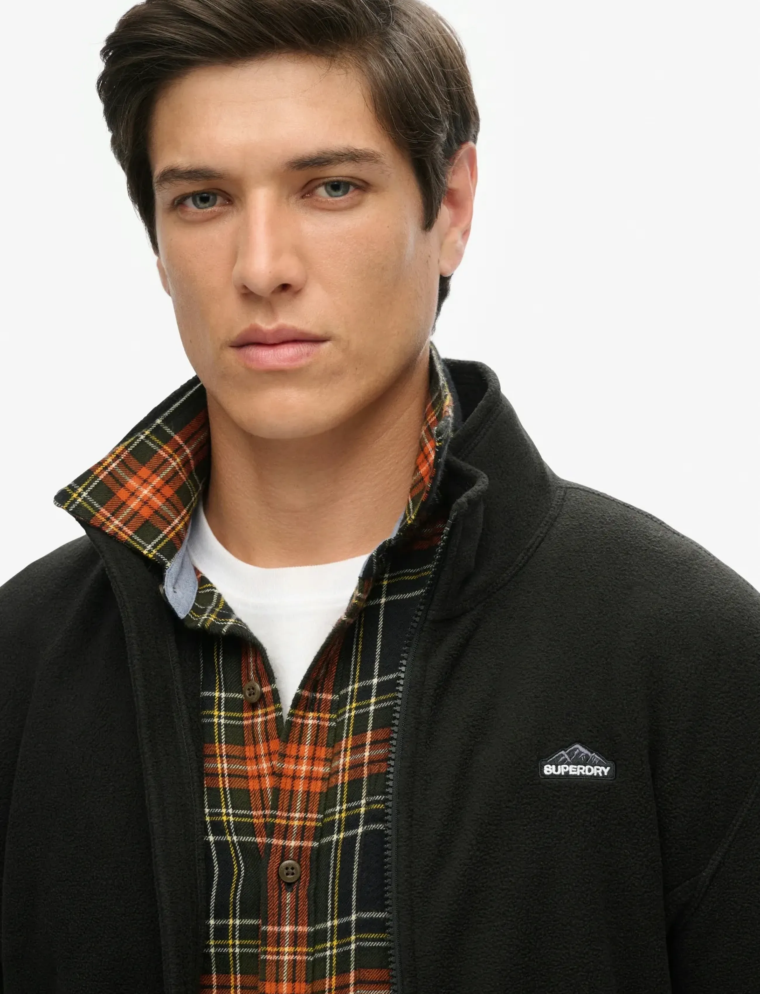 Superdry - POLAR FLEECE FULL ZIP - light jackets - black - 5
