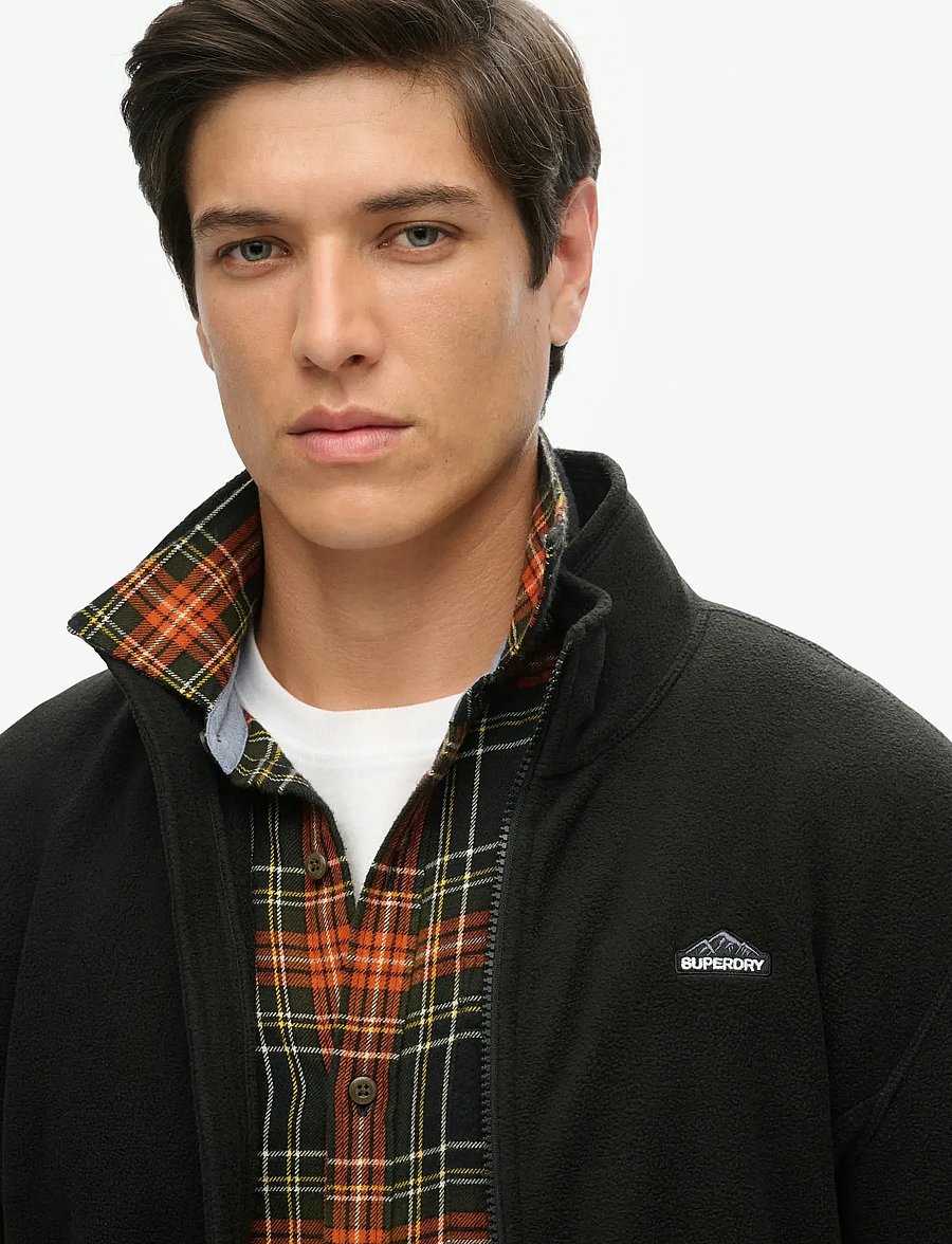 Superdry - POLAR FLEECE FULL ZIP - herbstjacken - black - 5