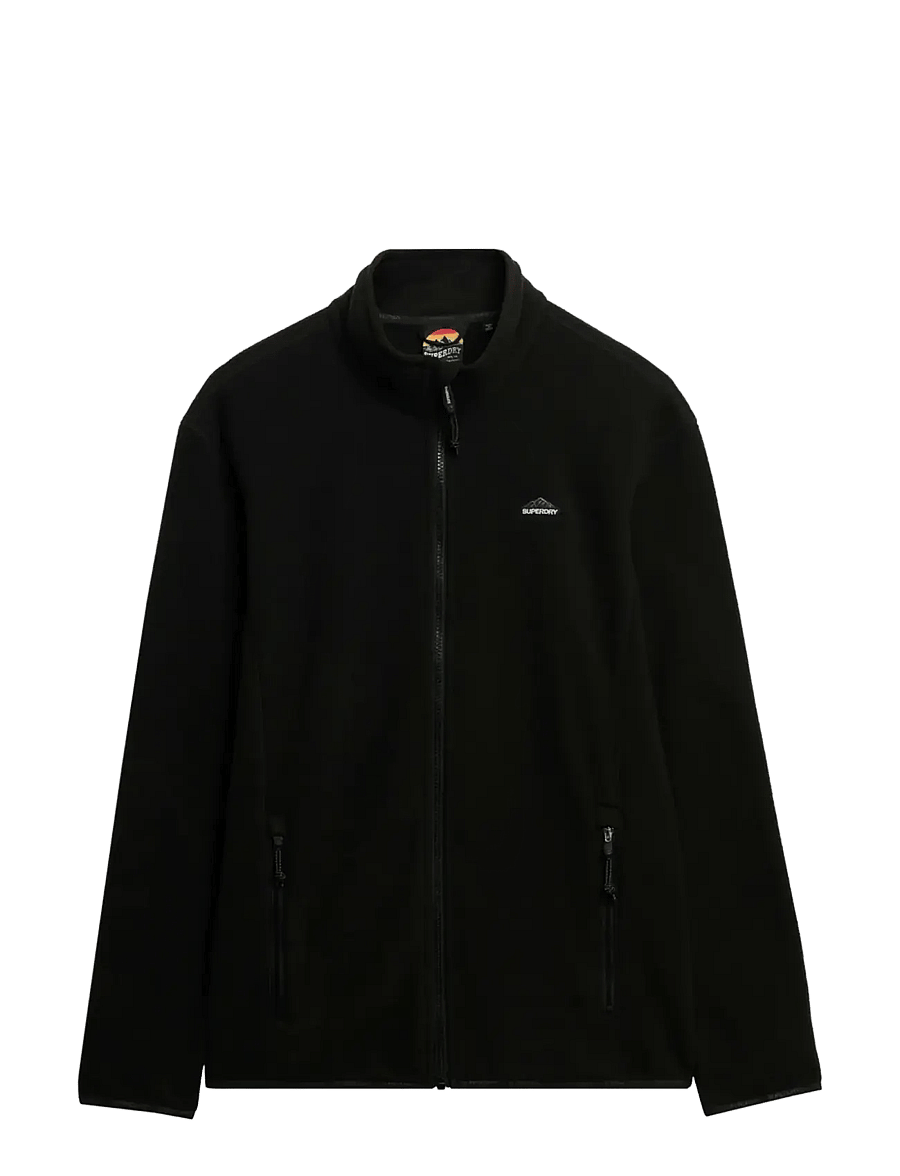 Superdry - POLAR FLEECE FULL ZIP - herbstjacken - black - 2