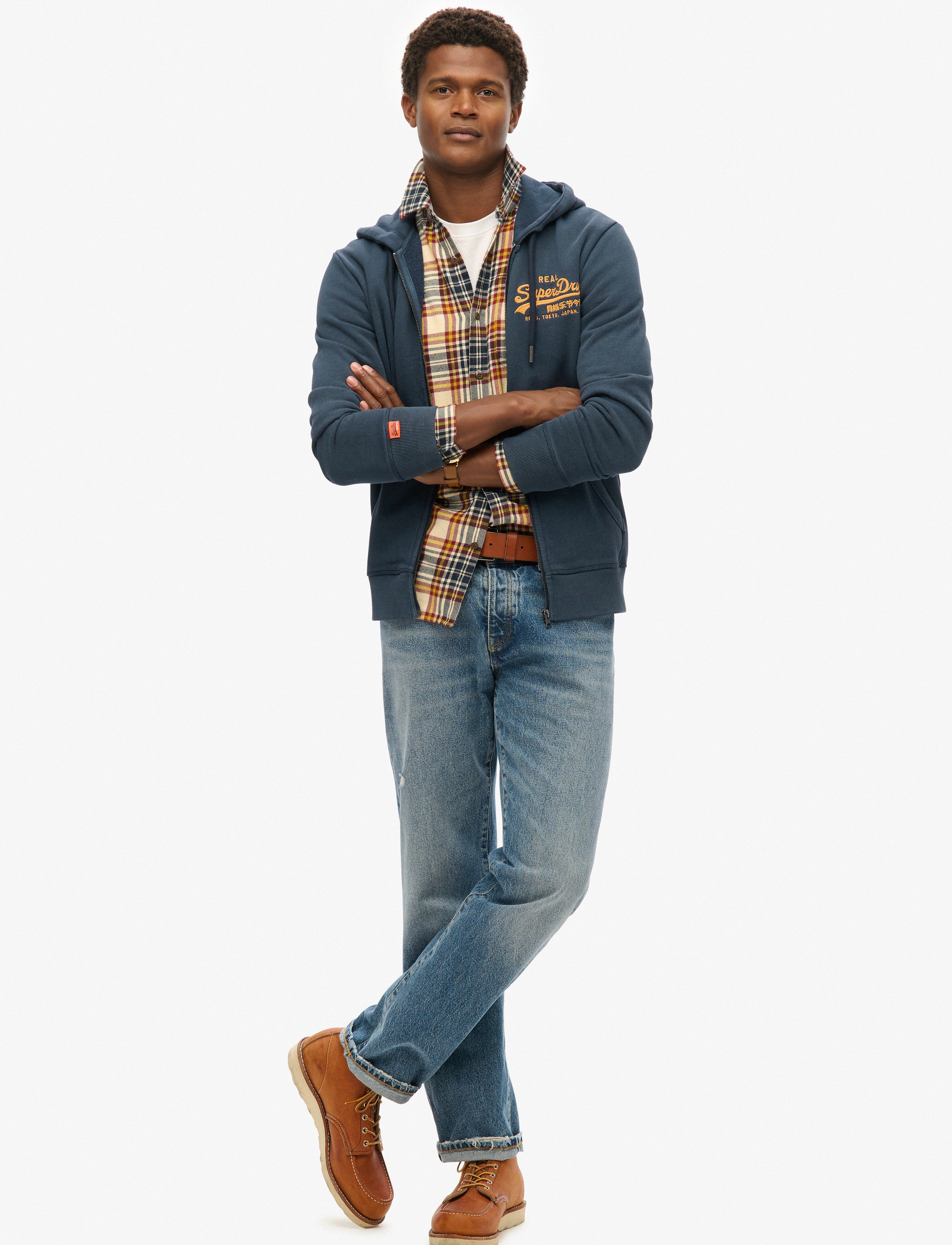 Superdry - VL EMBROIDERED ZIPHOOD - lauren navy - 3
