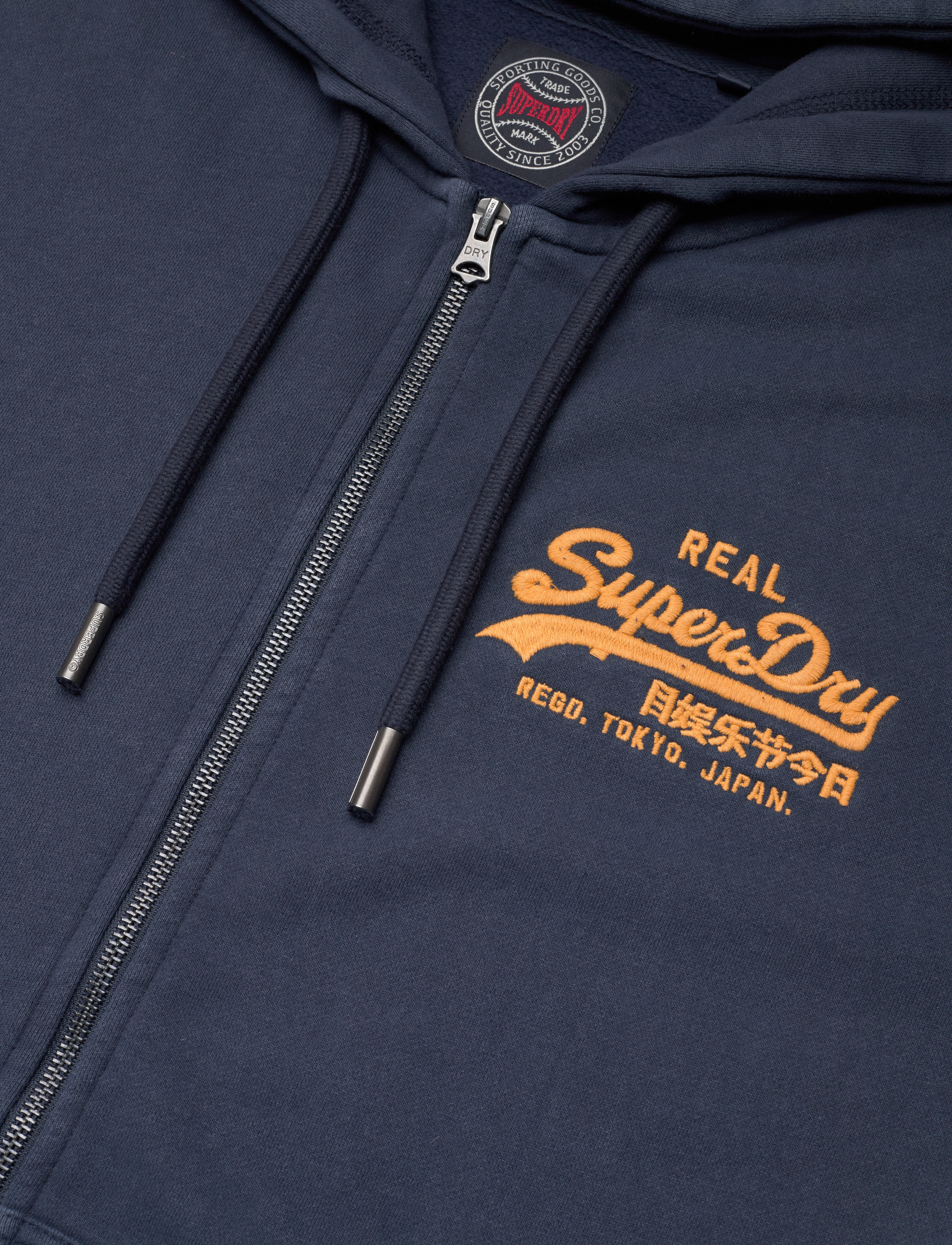 Superdry - VL EMBROIDERED ZIPHOOD - lauren navy - 5