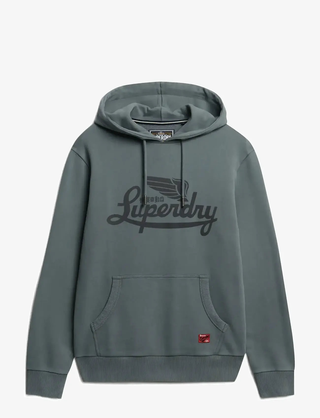 Superdry - HERITAGE BRAND RELAXED HOOD - stormy weather blue - 1