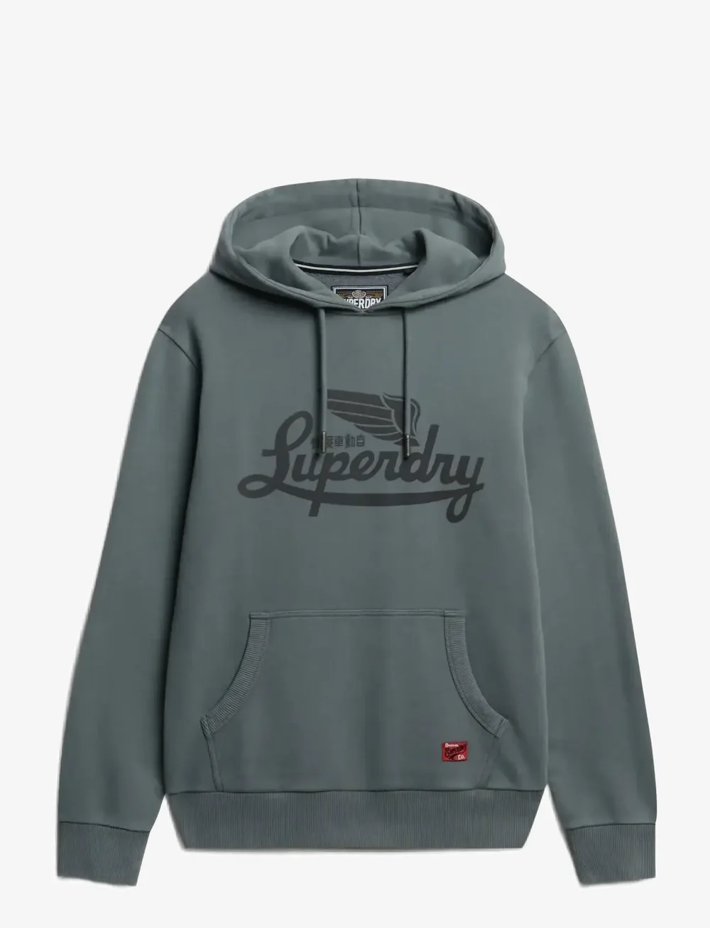 Superdry - HERITAGE BRAND RELAXED HOOD - hoodies - stormy weather blue - 1