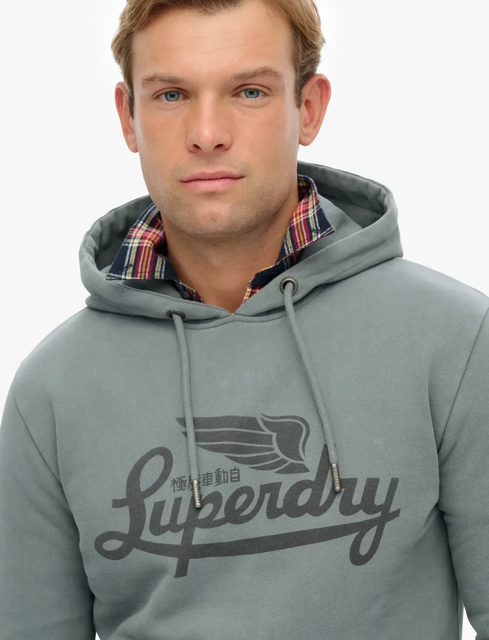 Superdry - HERITAGE BRAND RELAXED HOOD - hoodies - stormy weather blue - 3