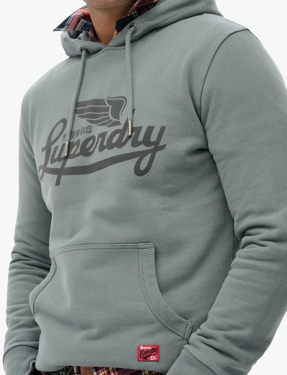 Superdry - HERITAGE BRAND RELAXED HOOD - hoodies - stormy weather blue - 4